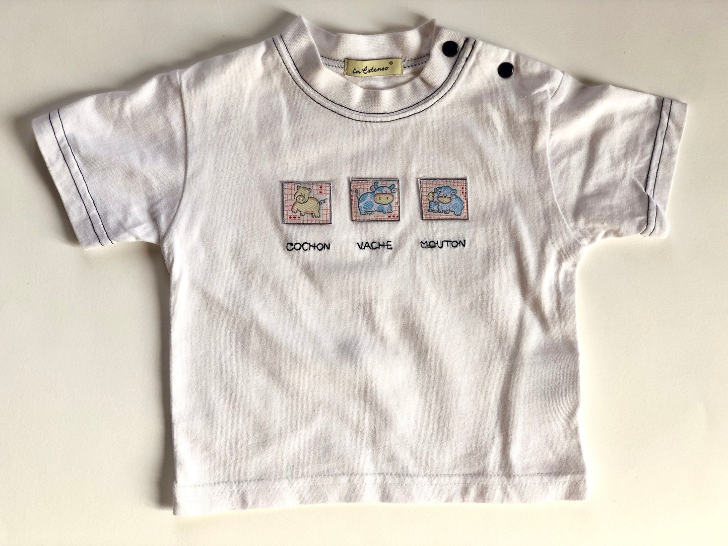 T-shirt blanc In Extenso 6 mois