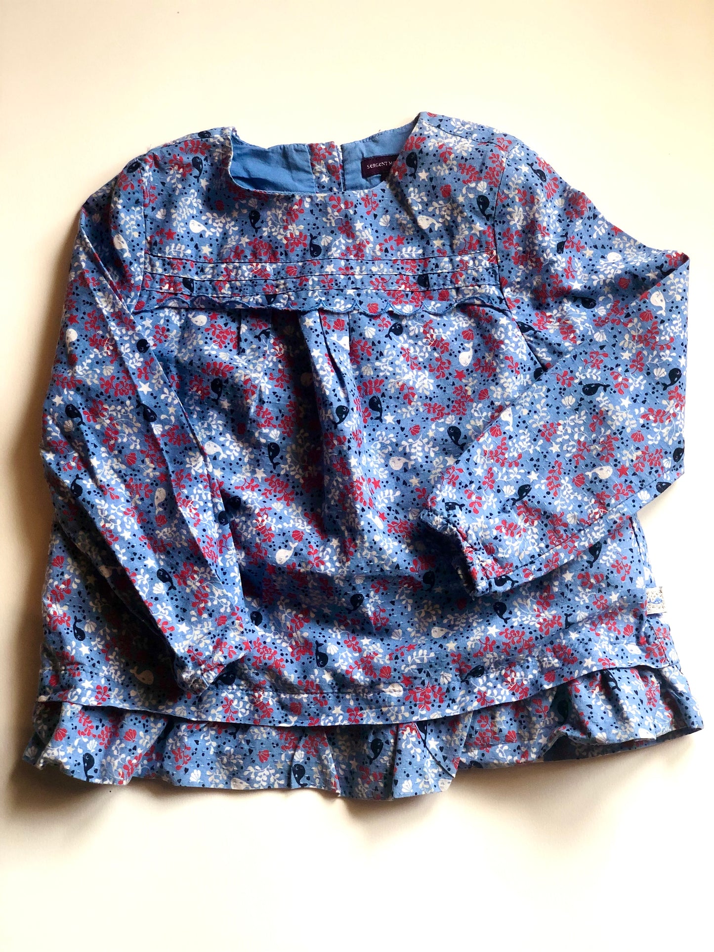 Blouse bleue baleines Sergent Major 5 ans
