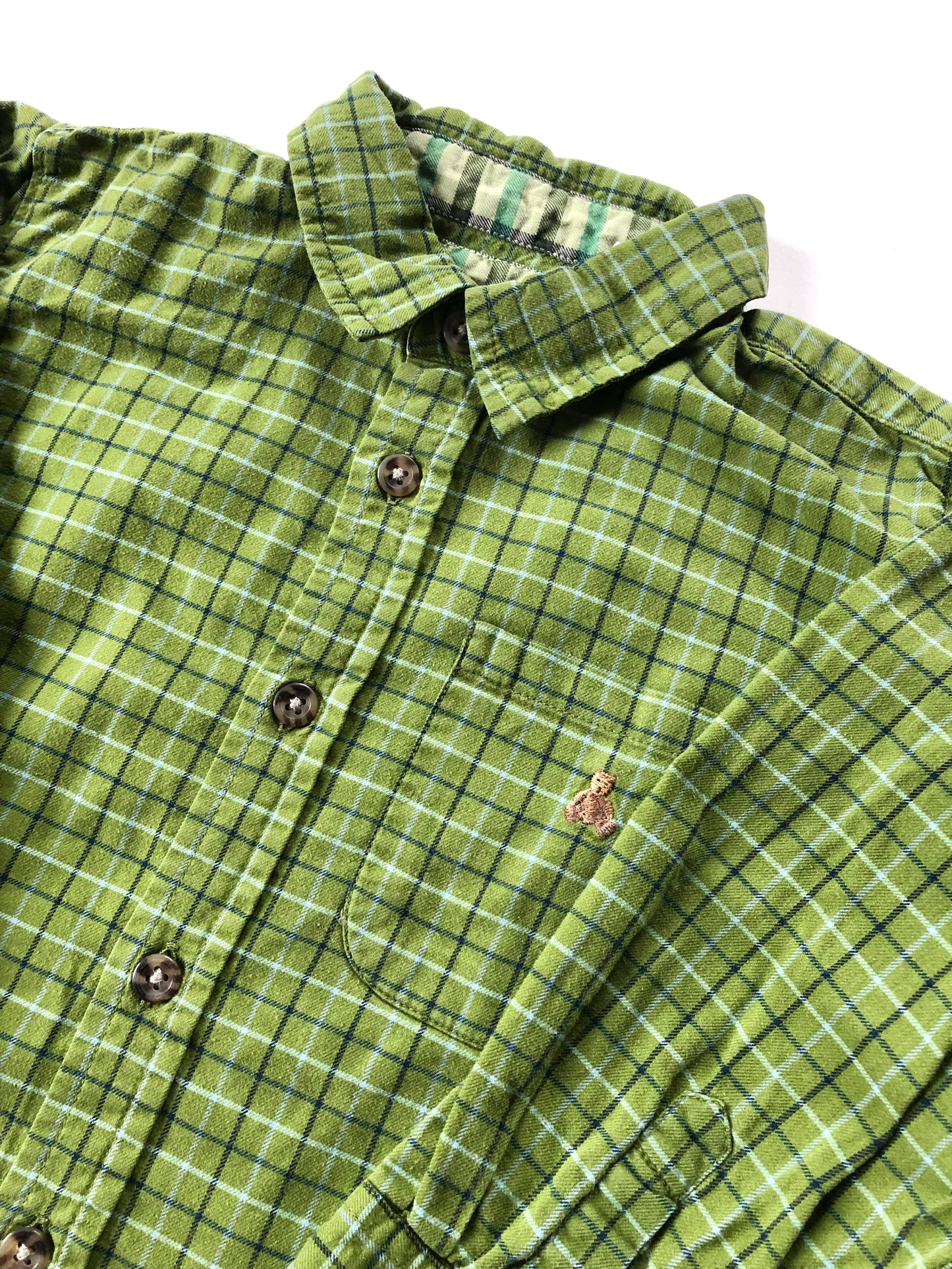 Chemise à carreaux verte Baby Gap 2 ans