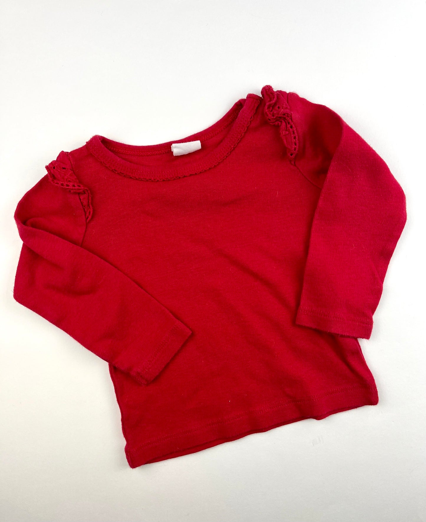 T-shirt manches longues rouge H&M 9 mois