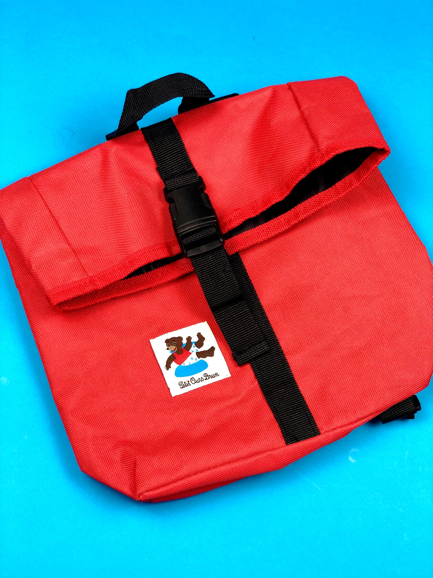 Sac à dos de piscine rouge Petit Ours Brun