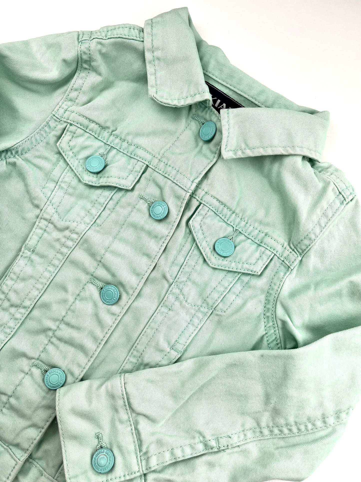 Veste en jeans bleu turquoise Kiabi 4 ans