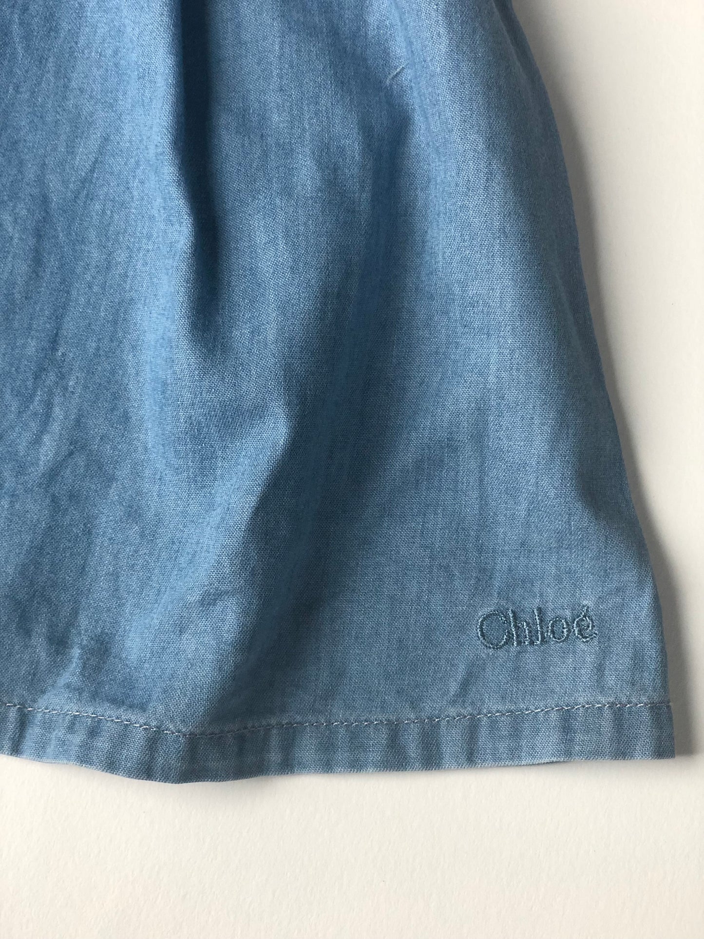 Robe à bretelles bleu Chloé 9 mois