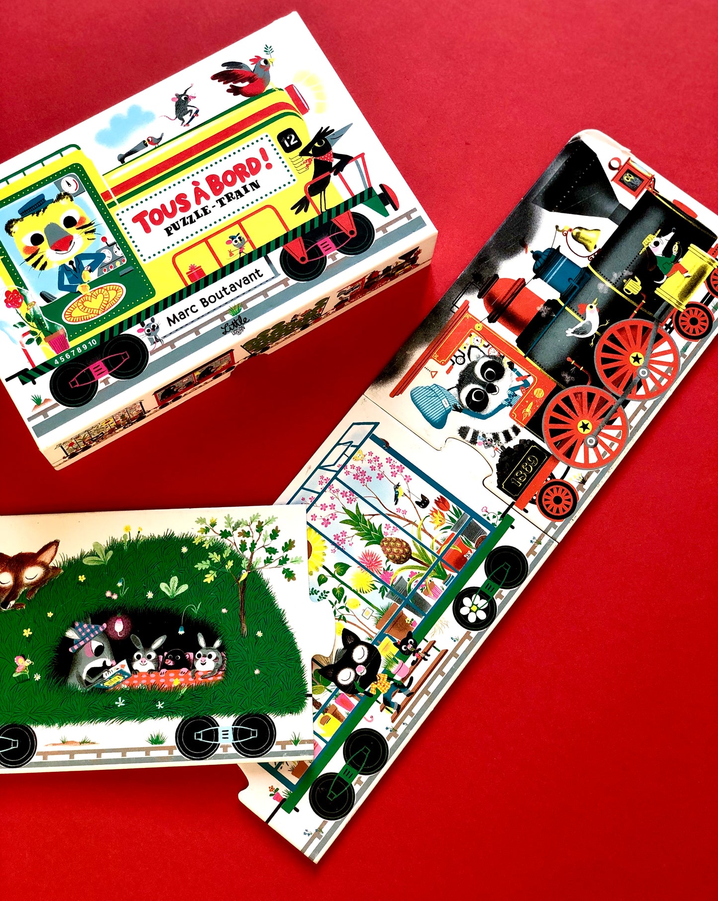 Puzzle train « Tous à bord! » Marc Boutavant