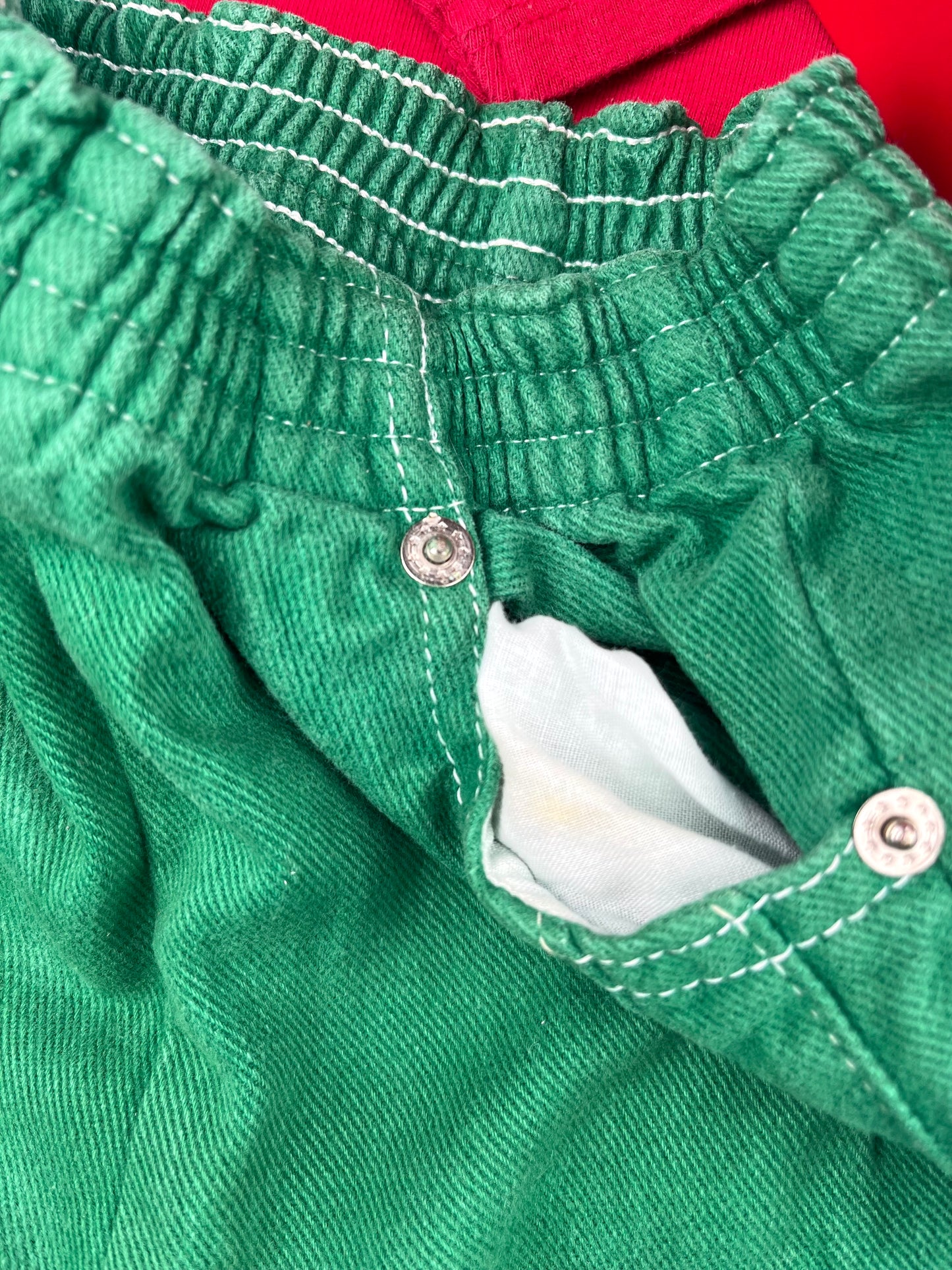 Pantalon jeans vert vintage DPAM 6 mois