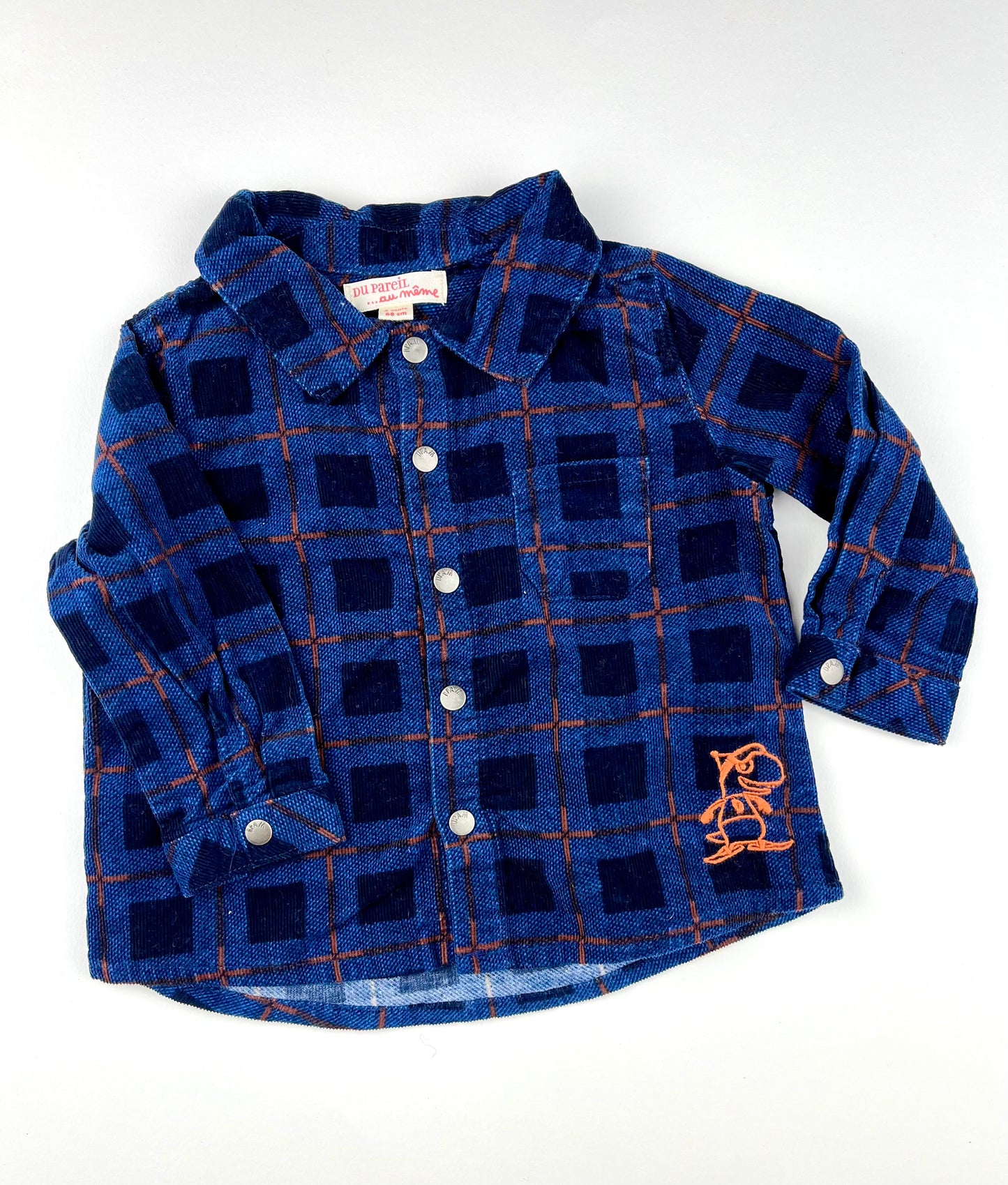 Chemise en velours à carreaux DPAM 6 mois