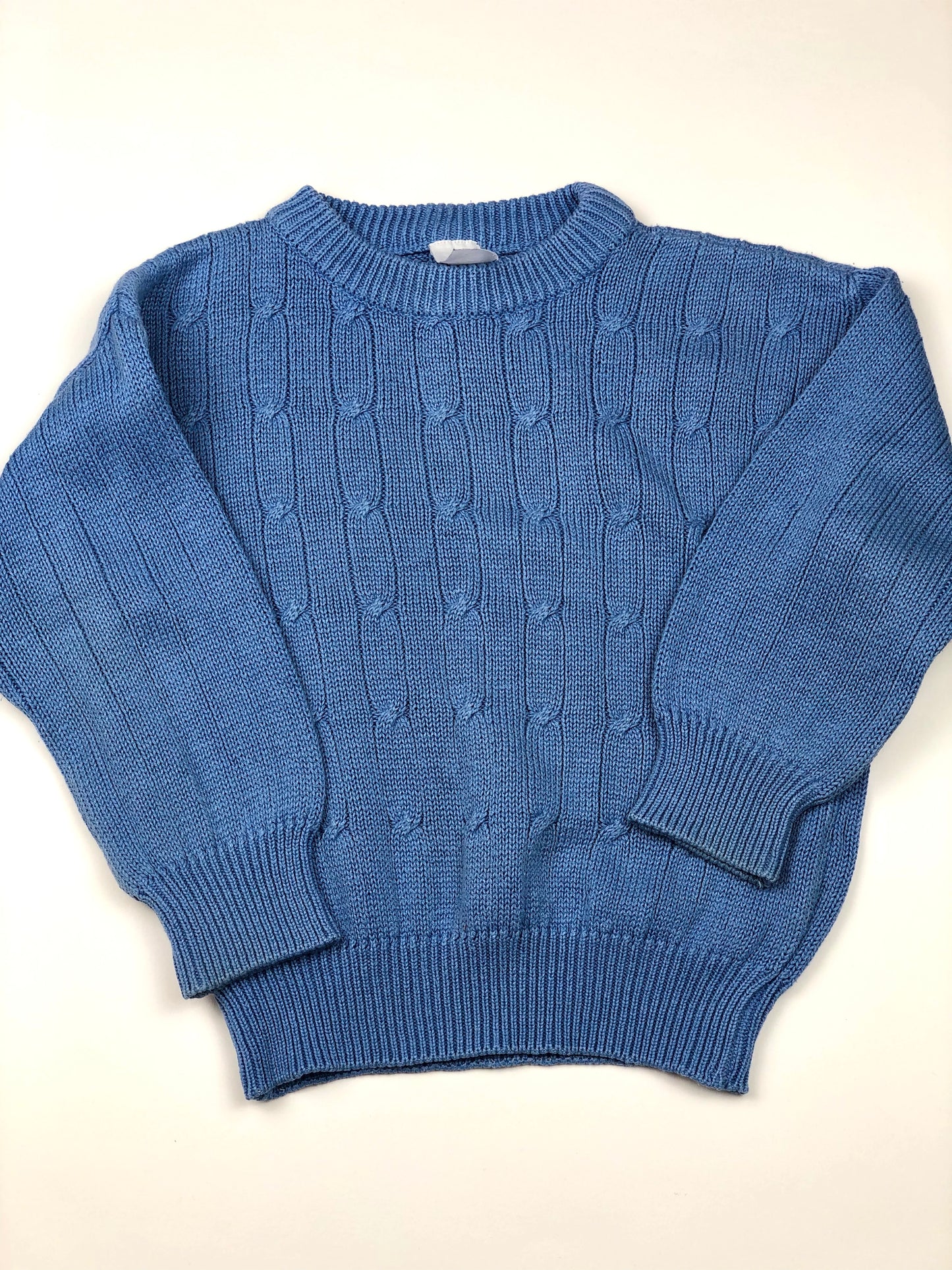 Pull en mailles vintage bleu 4 ans