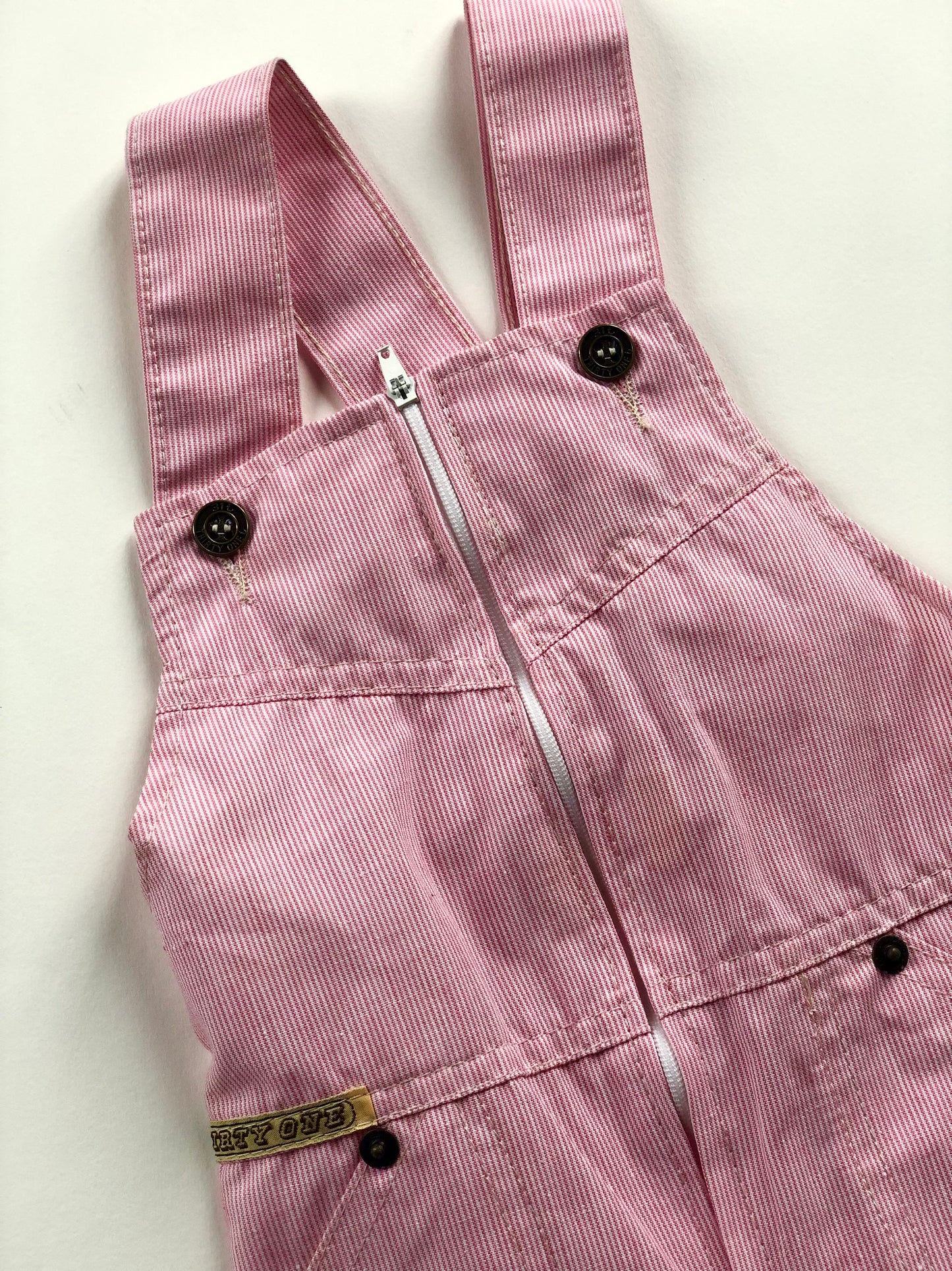 Salopette courte rayée vintage vintage 12 mois