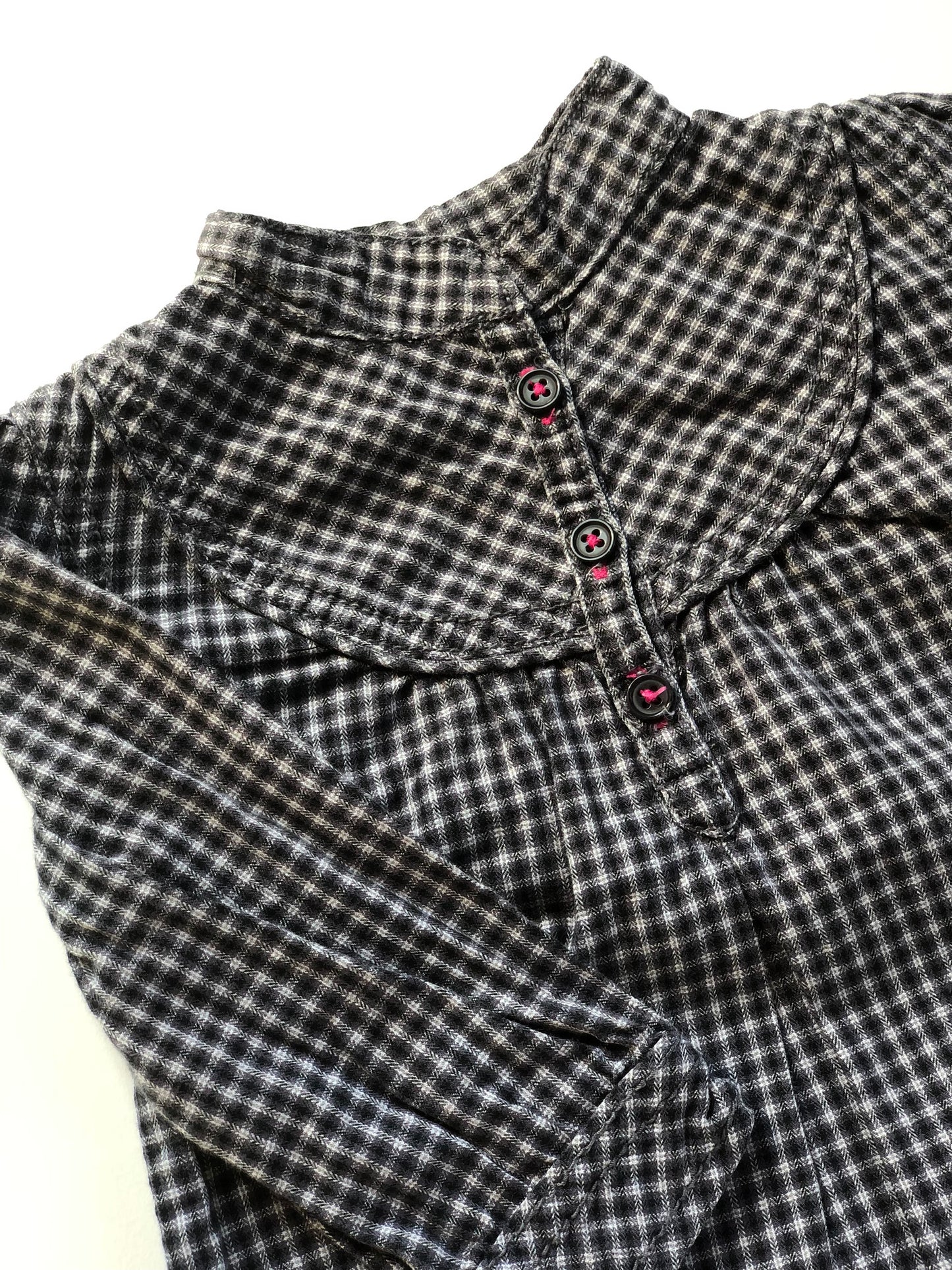 Blouse longues à carreaux grise Hema 6 mois