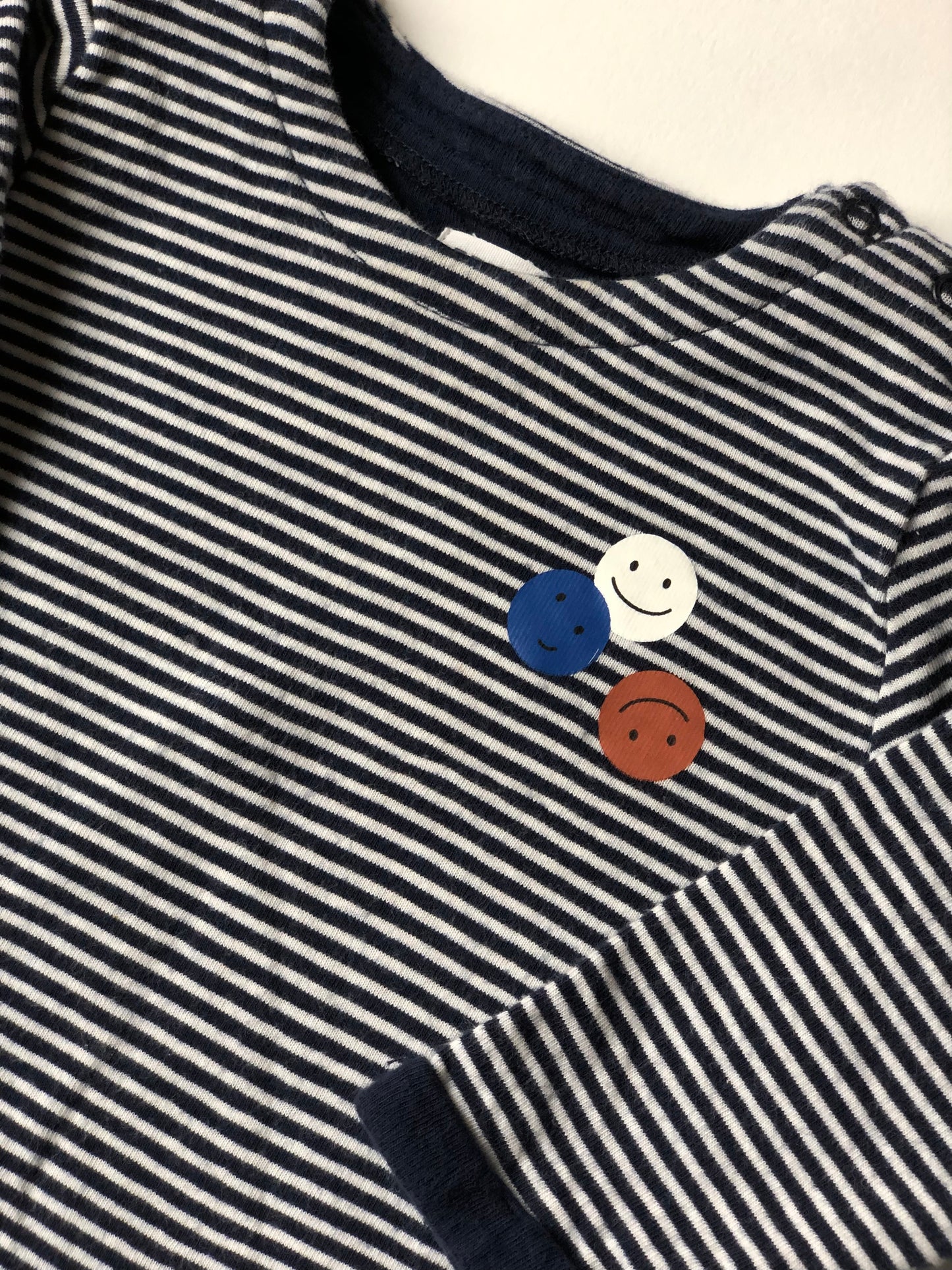 T-shirt manches longues épais rayé Feliz 6 mois