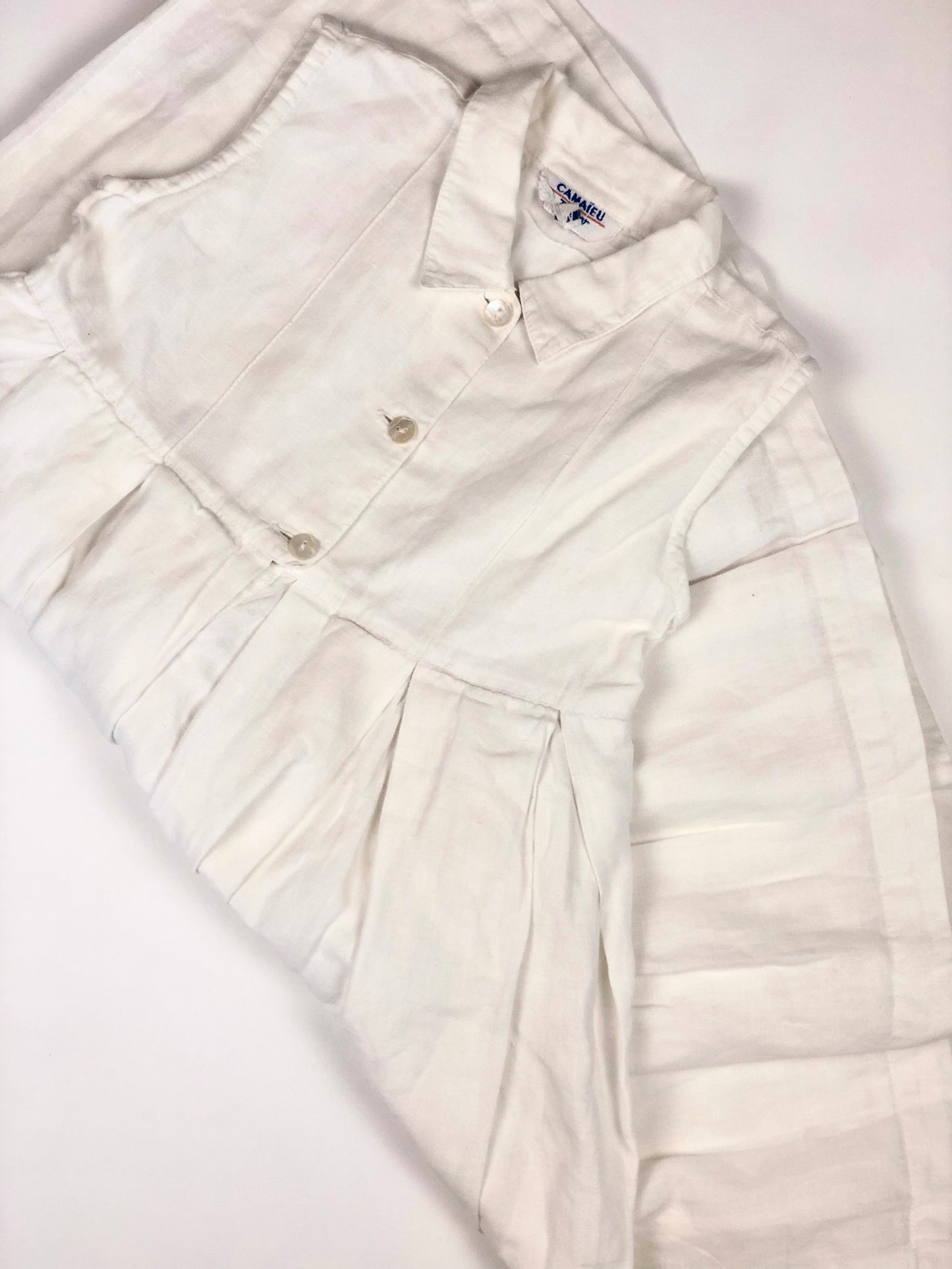 Robe longue blanche vintage Camaïeu 6 ans