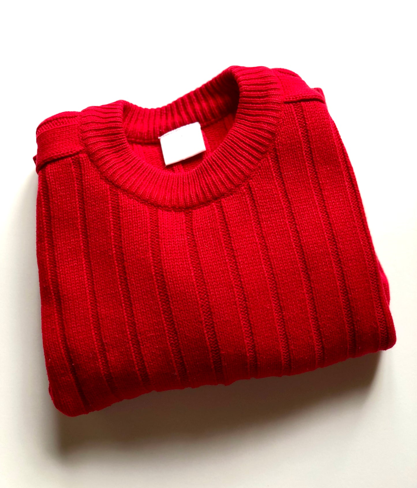 Pull en mailles rouge vintage 6 ans