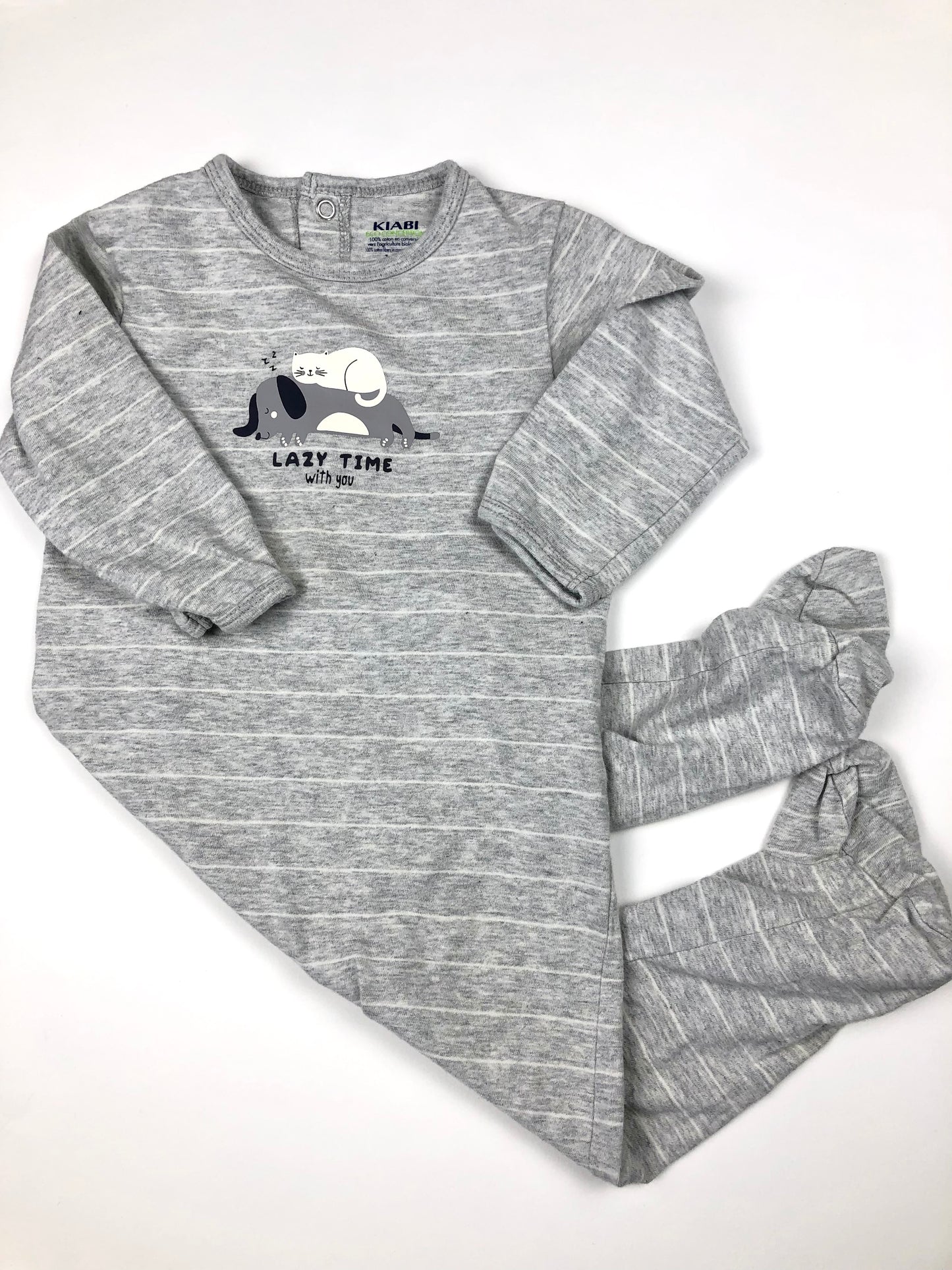 Pyjama « dors bien » gris Kiabi 18 mois