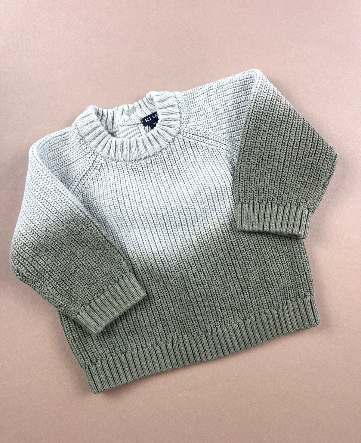 Pull en mailles vert Kiabi 9 mois