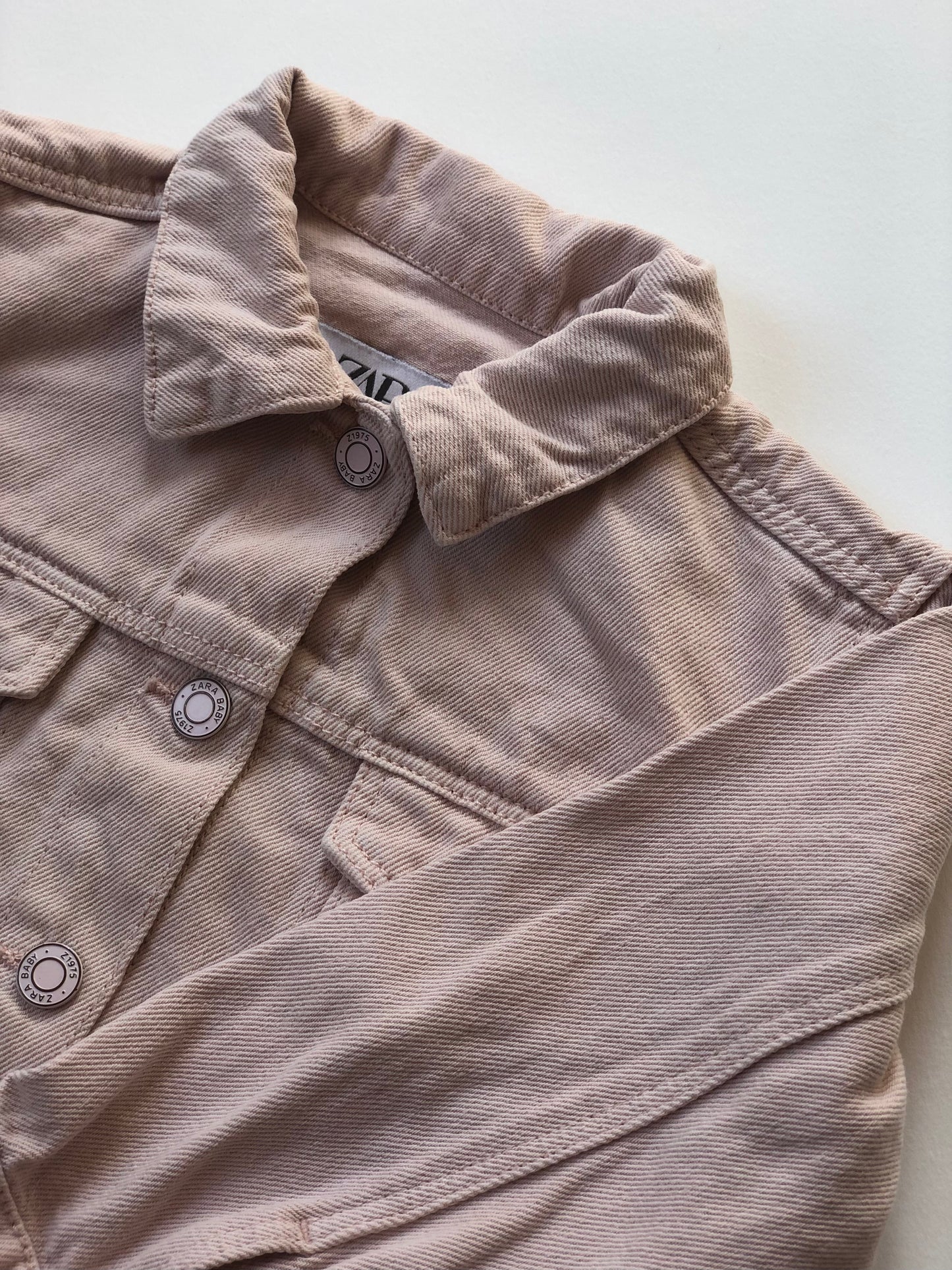 Veste en jeans rose clair Zara 18-24 mois