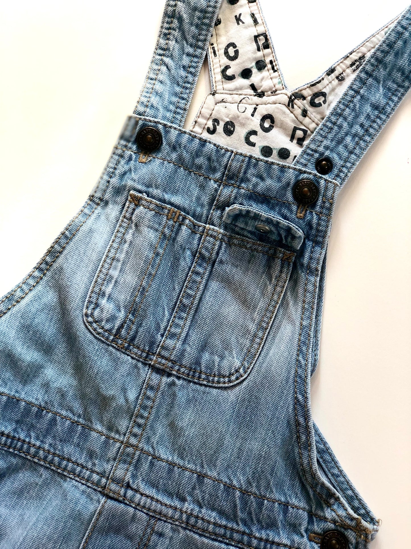 Salopette courte en jeans bleue H&M 2 ans