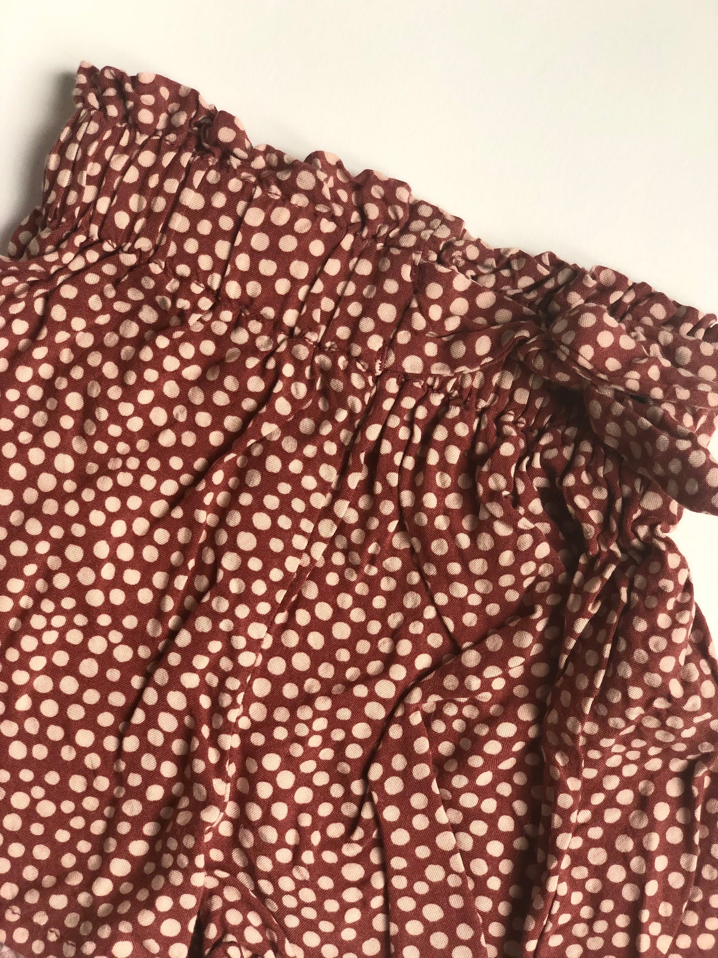 Short bordeaux à pois Kiabi 18 mois