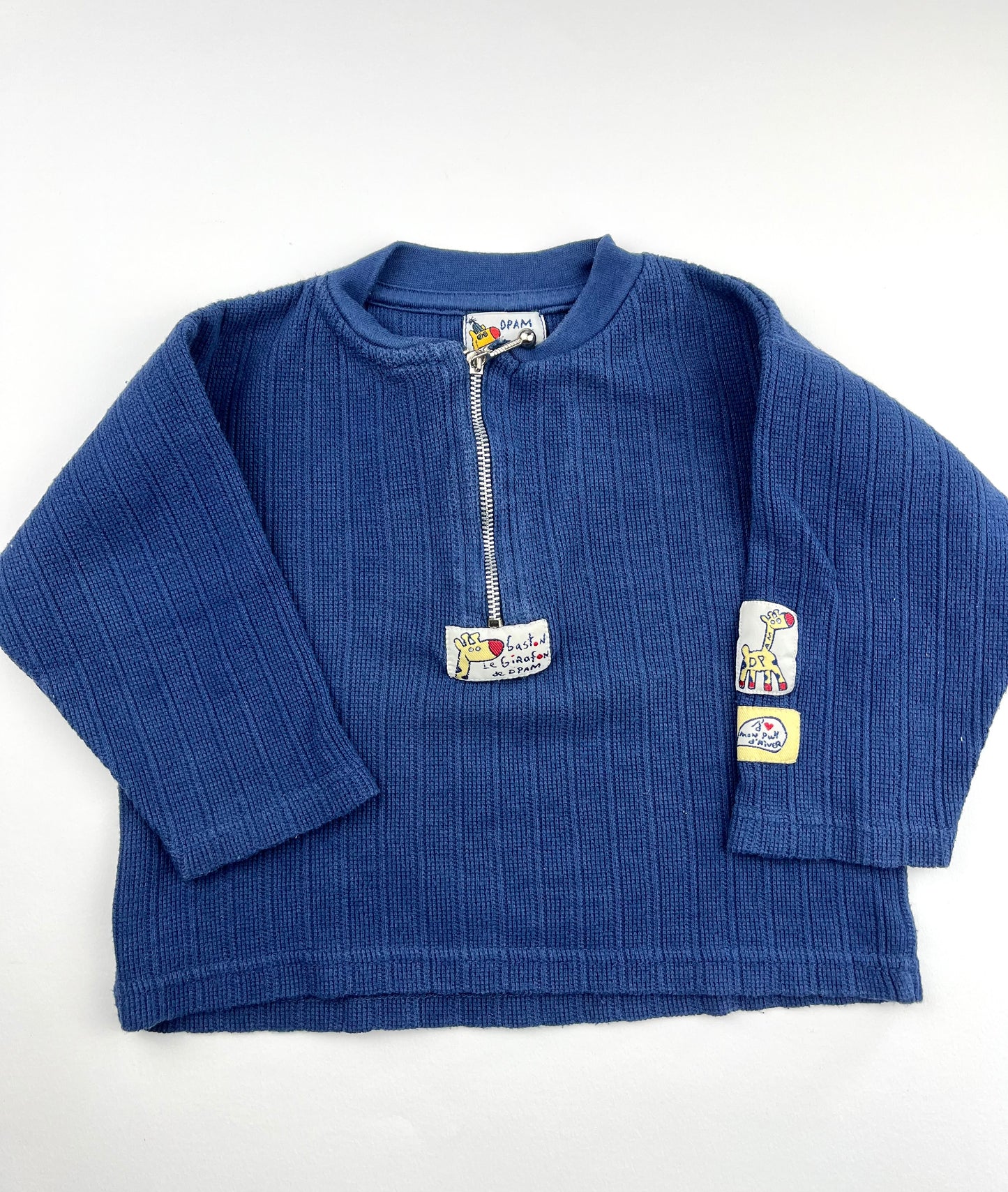 Pull fin bleu vintage DPAM 12 mois