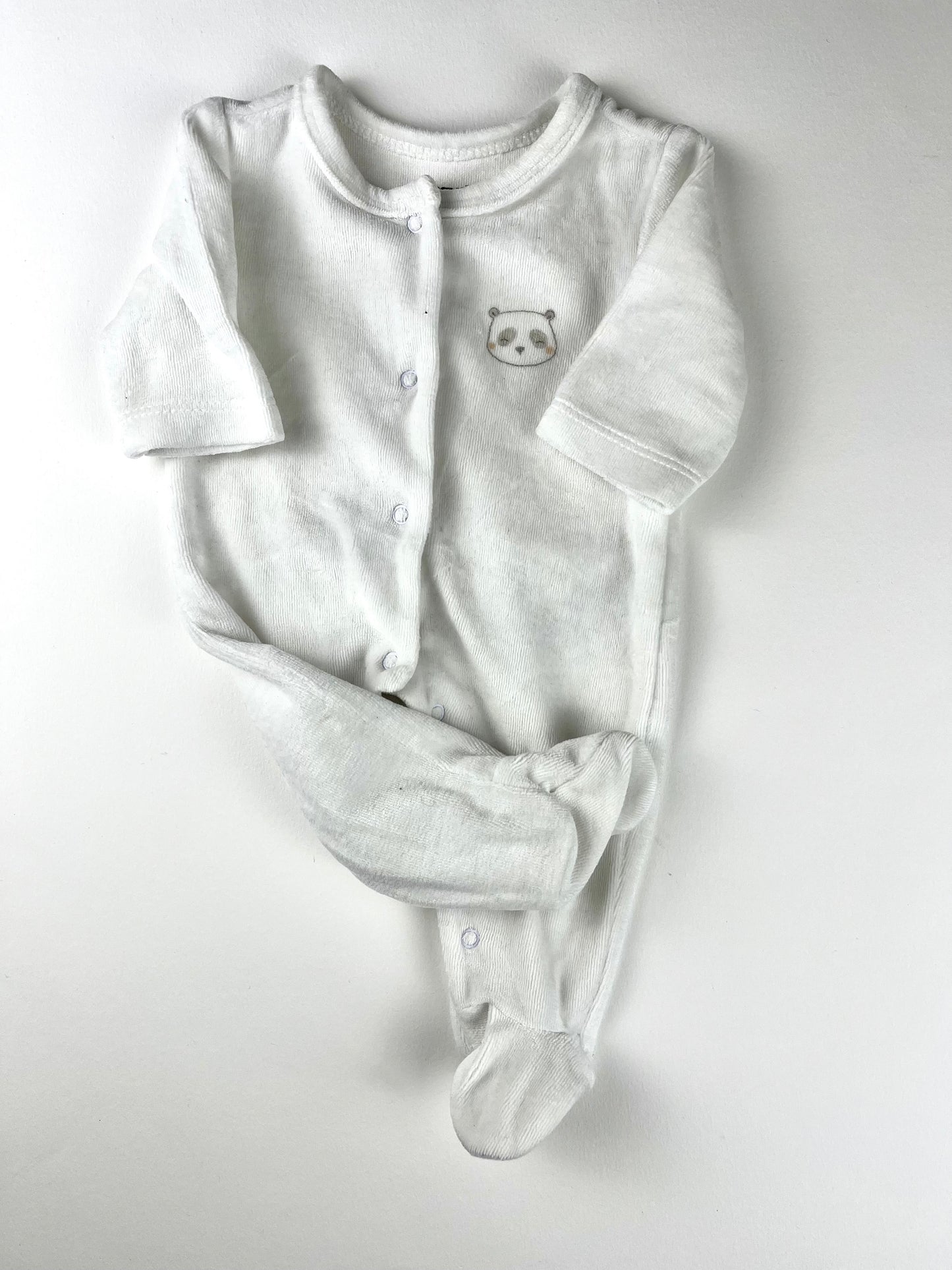 Pyjama velours blanc Vertbaudet naissance