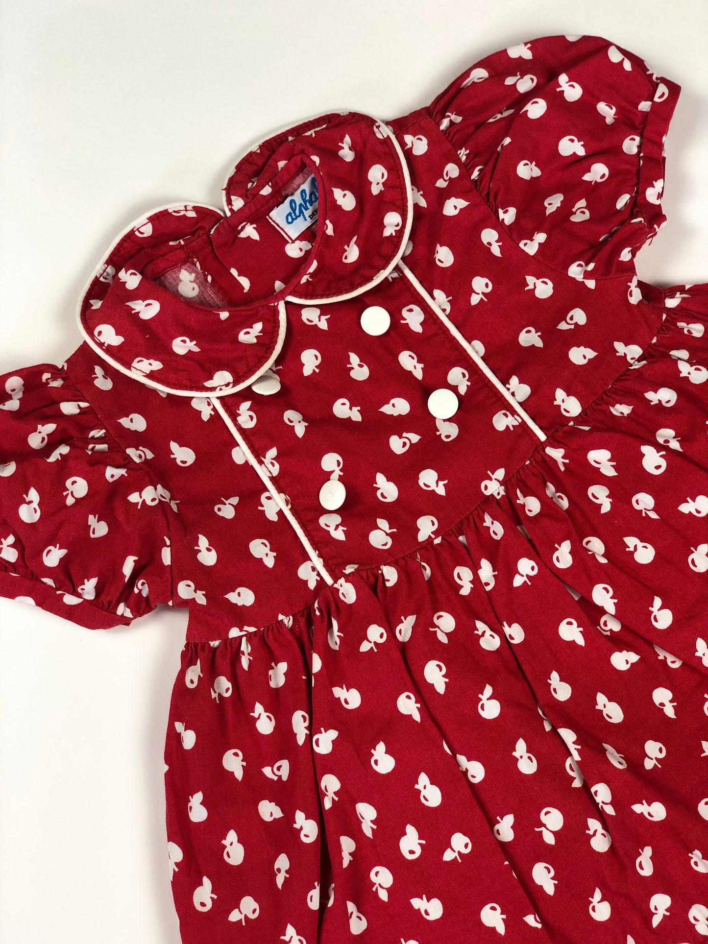Robe rouge vintage Alphabet 6 mois