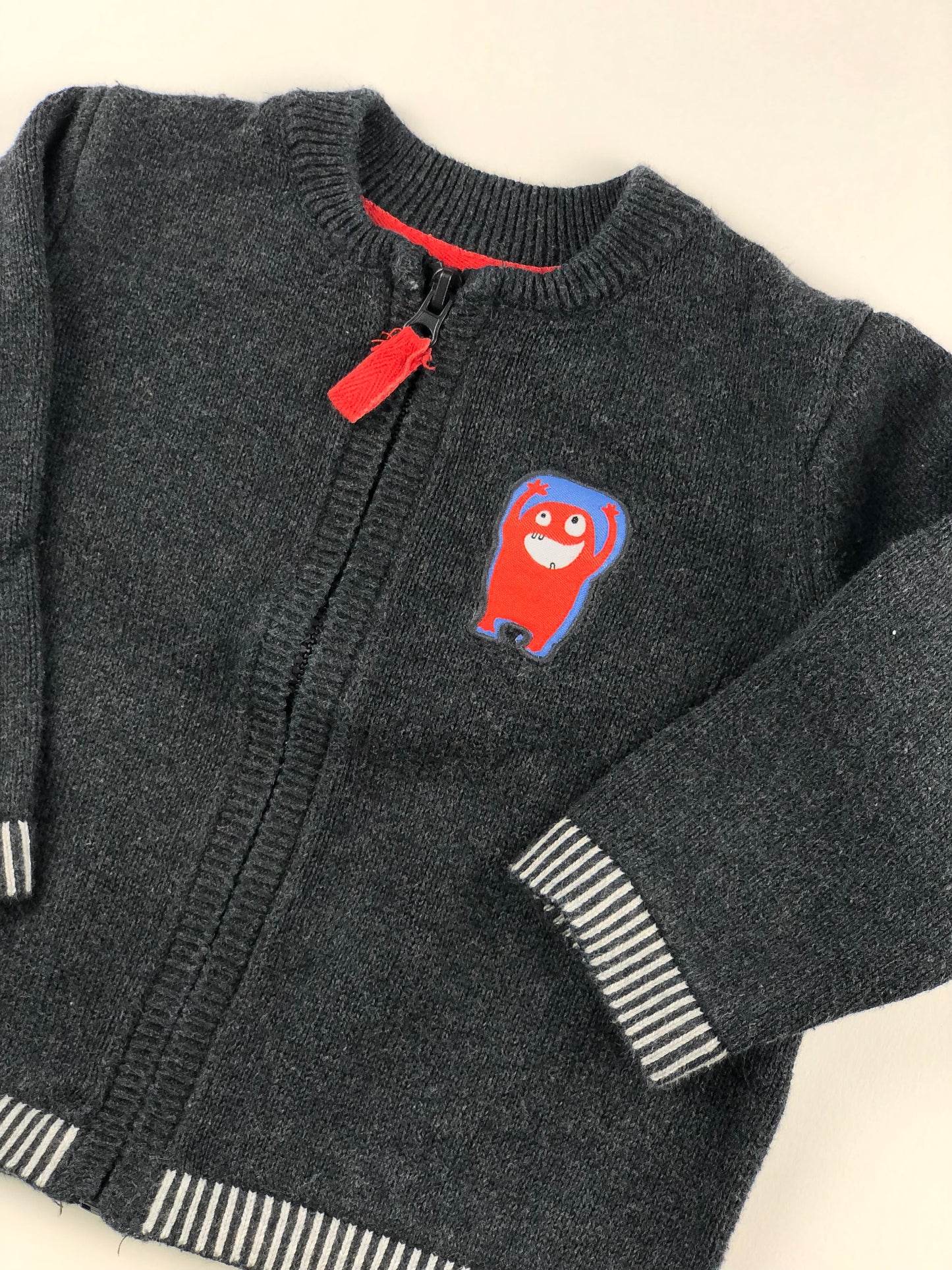 Gilet zippé gris Du Pareil Au Même 6 mois