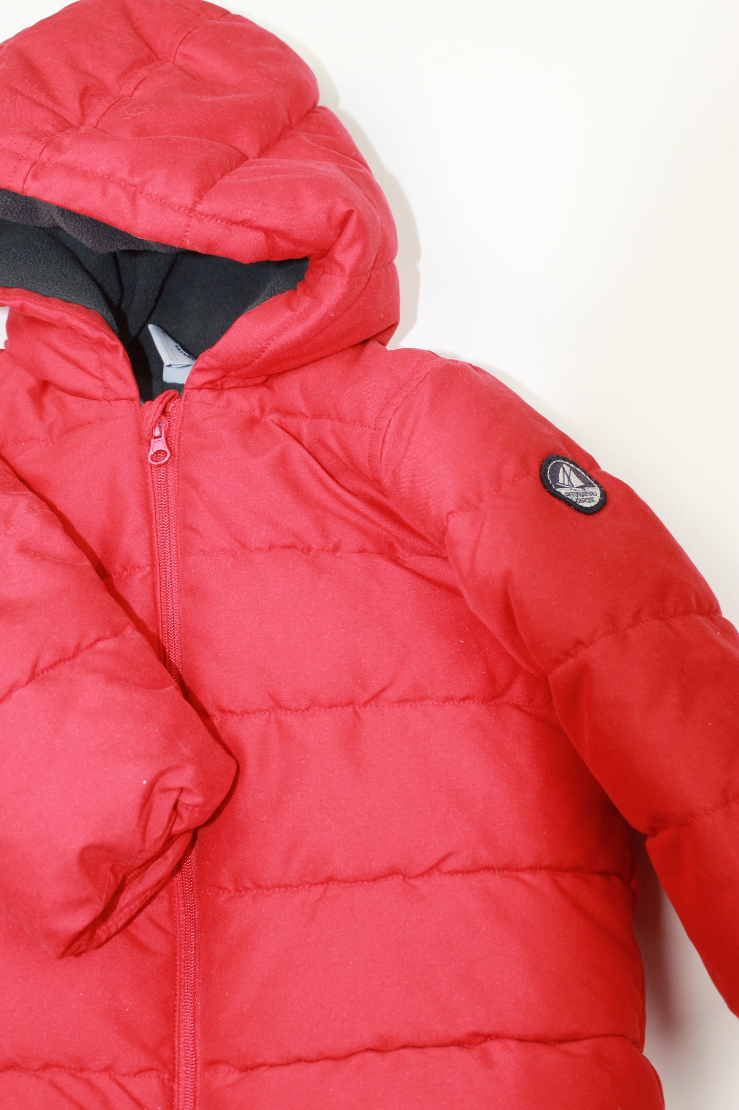 Doudoune à capuche rouge Petit Bateau 12 mois