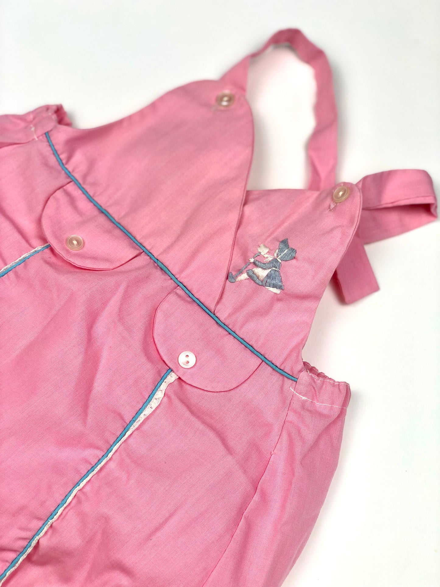 Barboteuse rose vintage 6 mois