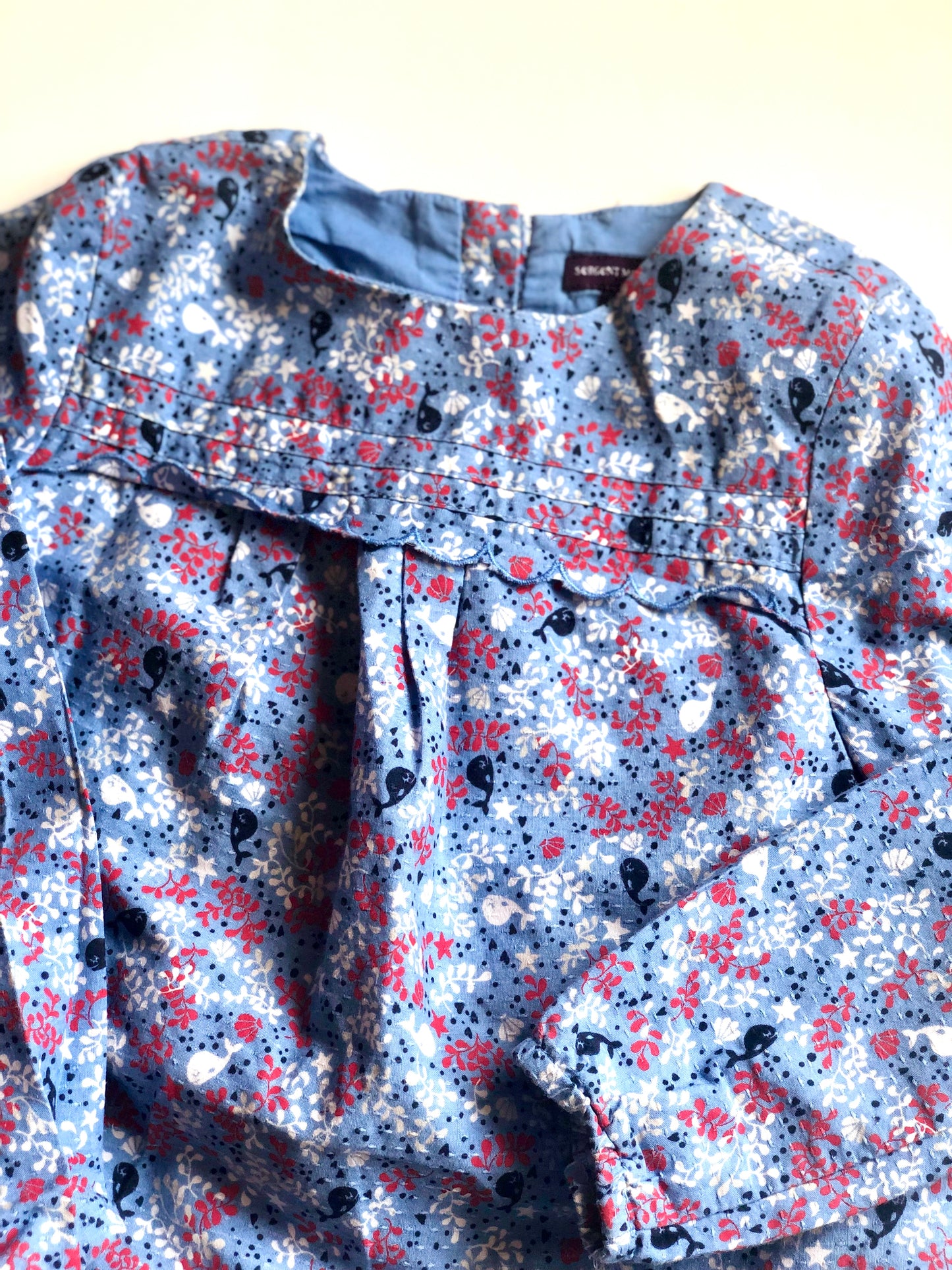Blouse bleue baleines Sergent Major 5 ans