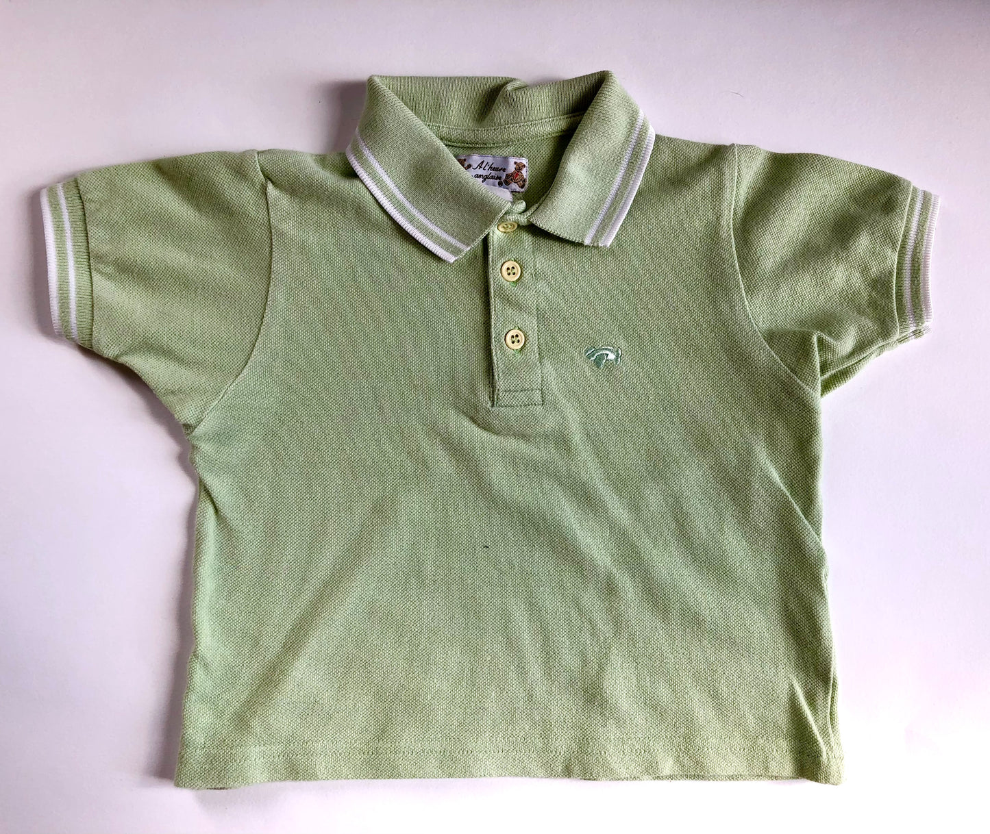 Polo vert À l’heure anglaise vintage 2 ans