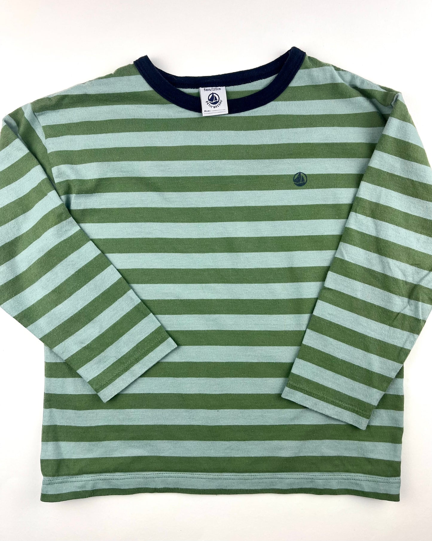 T-shirt manches longues rayé Petit Bateau 5 ans
