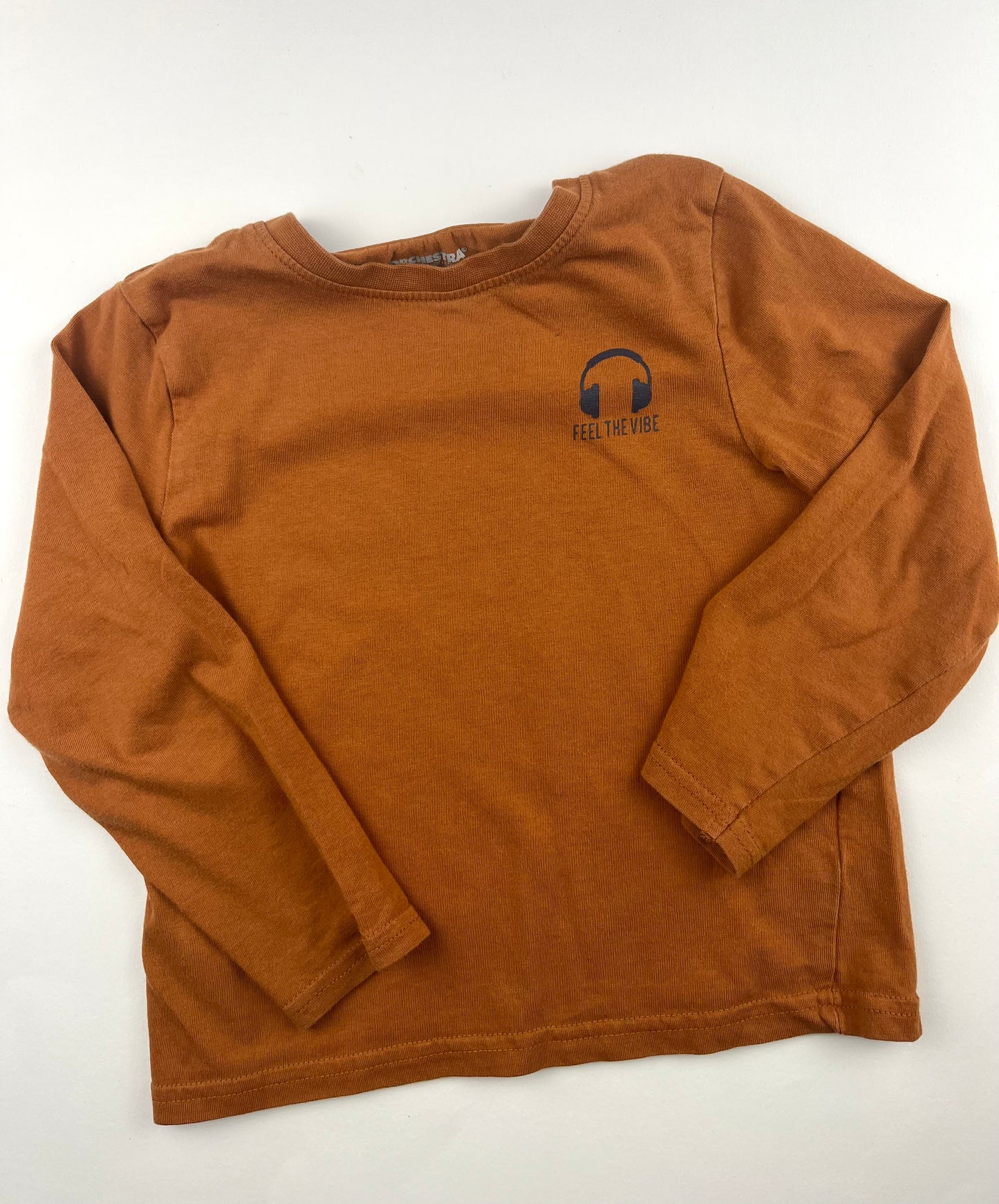 T-shirt manches longues marron Orchestra 3 ans