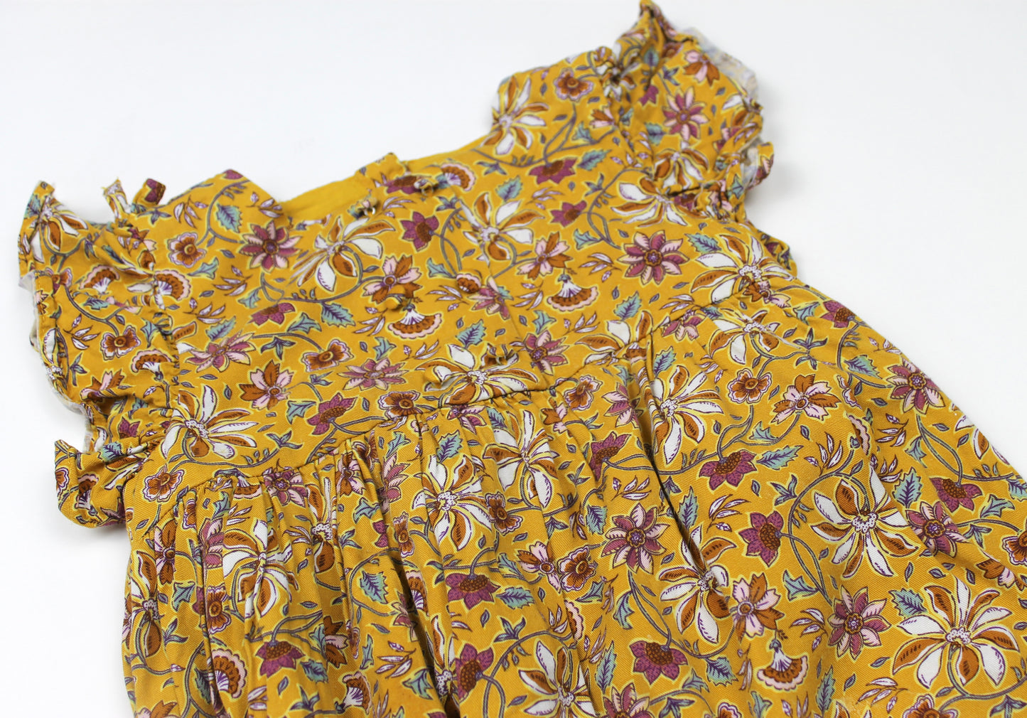 Robe à fleurs jaune Sergent Major 2 ans