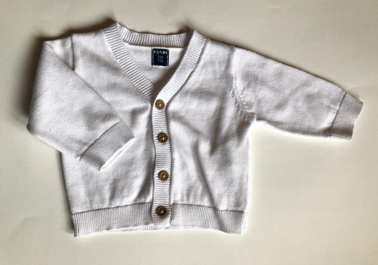 Gilet blanc Kiabi 3 mois