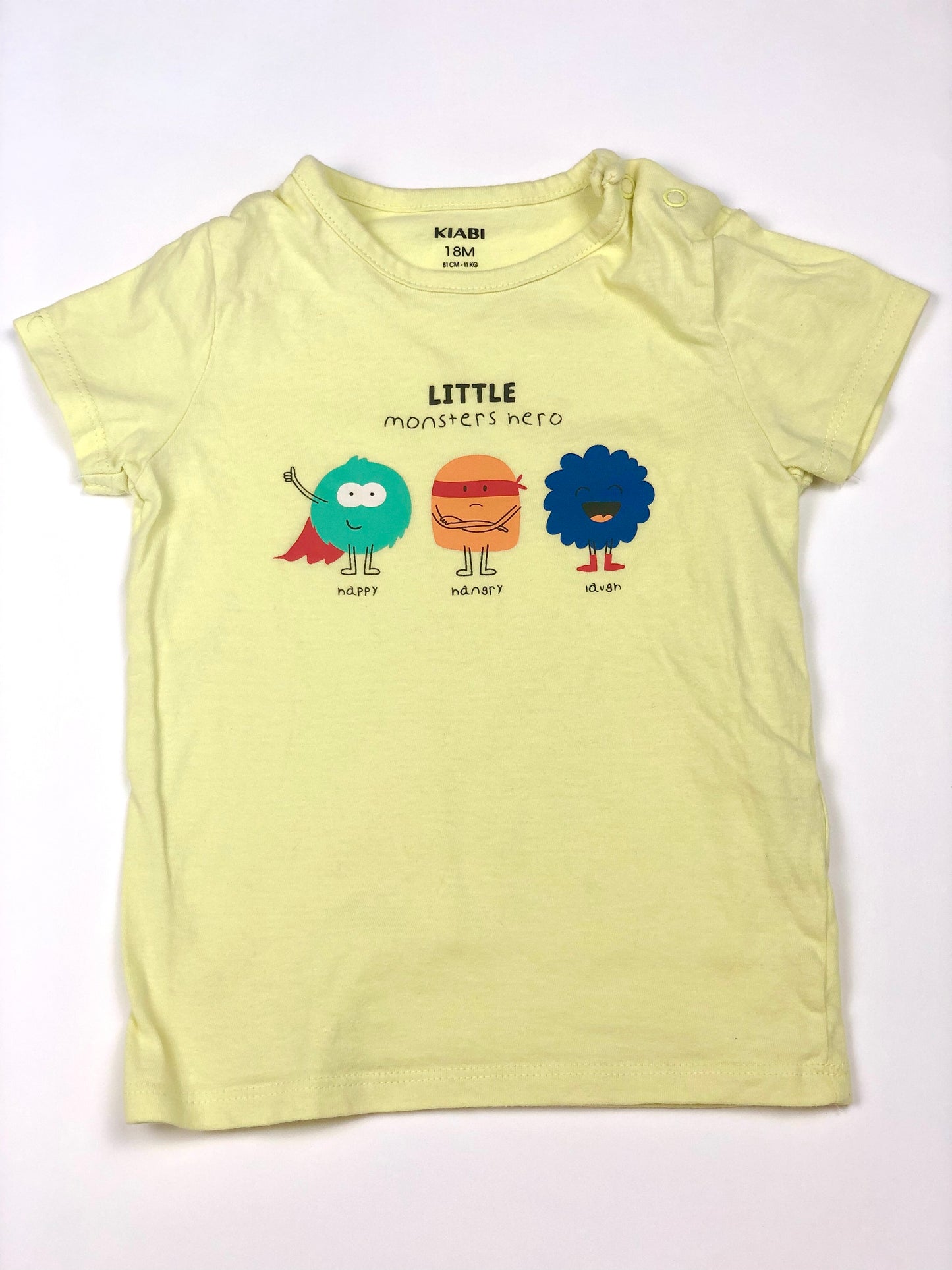 T-shirt jaune Kiabi 18 mois