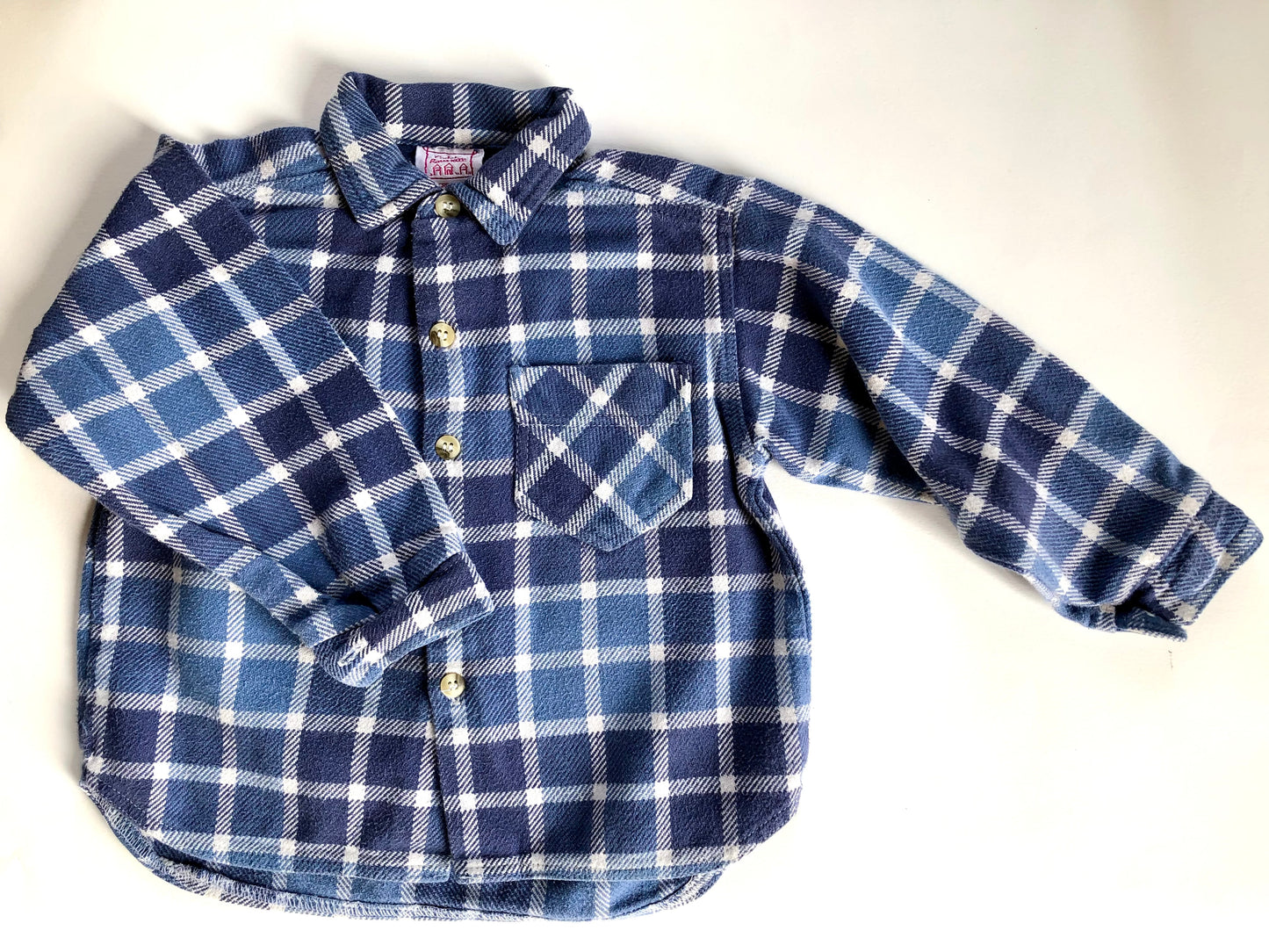 Sur-chemise à carreaux bleue Cadet Rousselle 3 ans