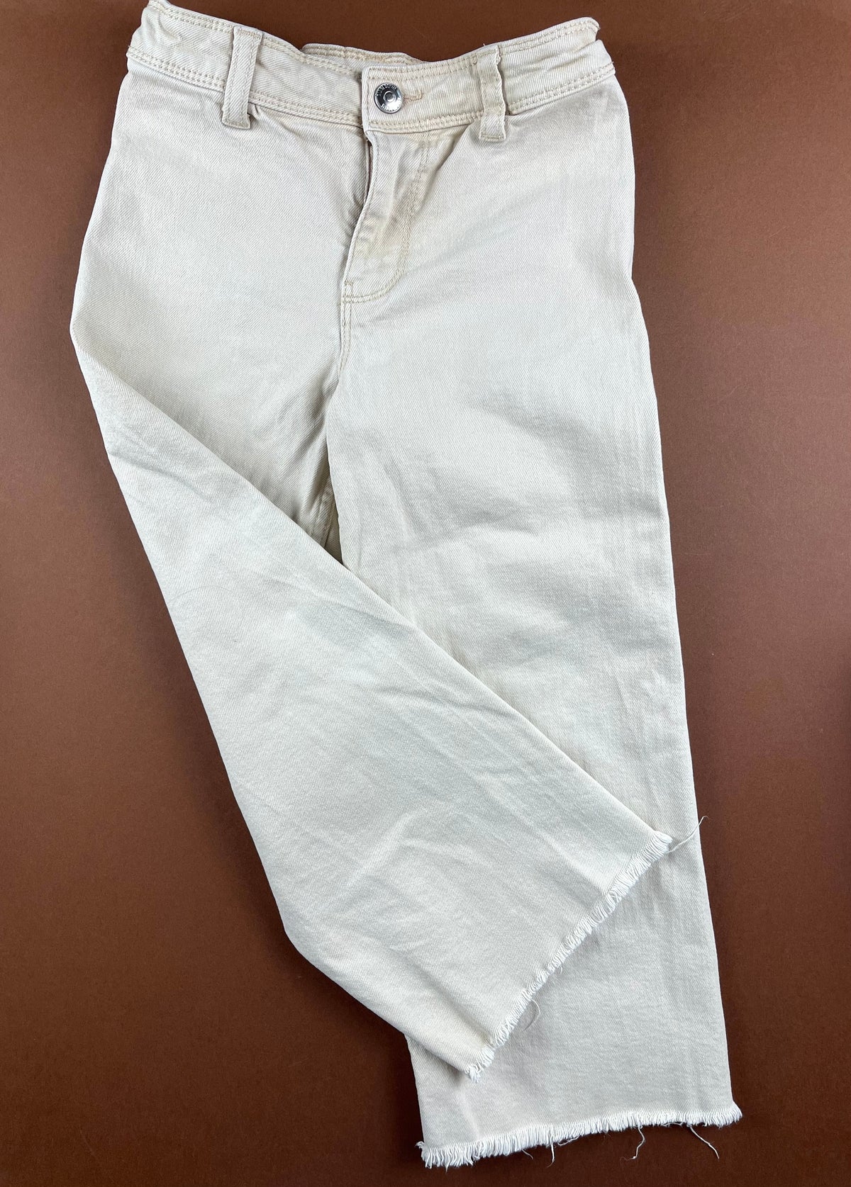 Pantalon jeans Wide beige Kiabi 6 ans