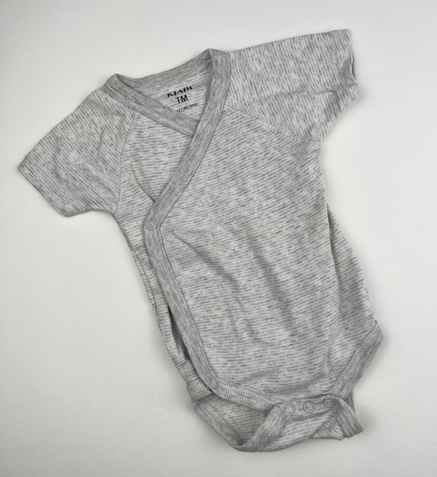 Body rayé gris Kiabi 1 mois