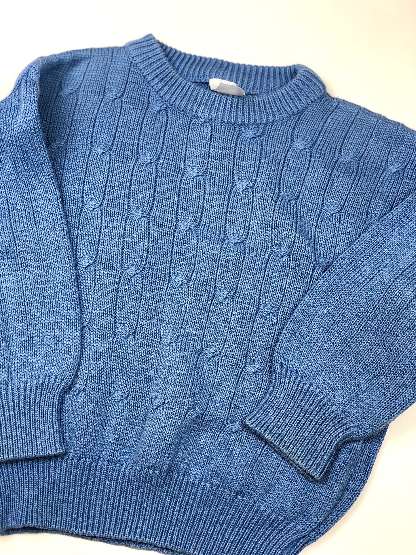 Pull en mailles vintage bleu 4 ans