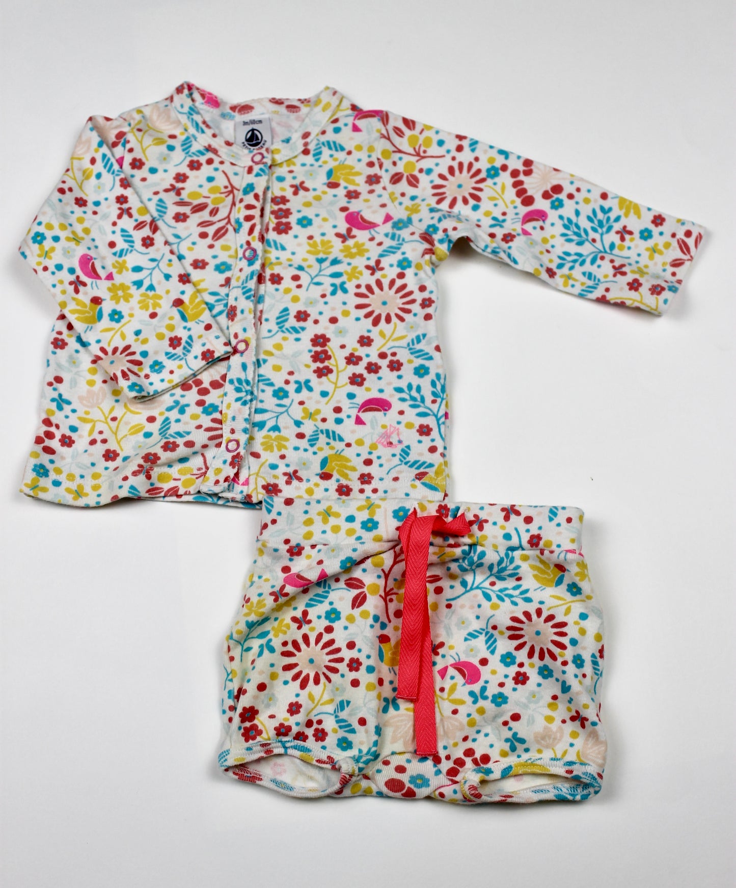 Ensemble pyjama à fleurs Petit Bateau 3 mois
