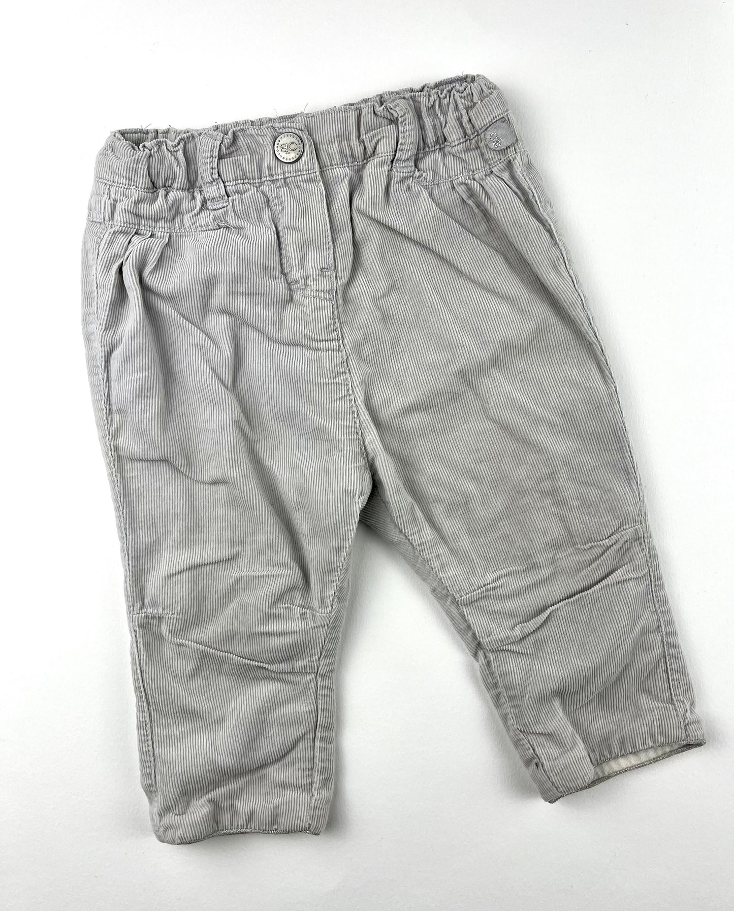 Pantalon en velours gris Obaïbi 6 mois