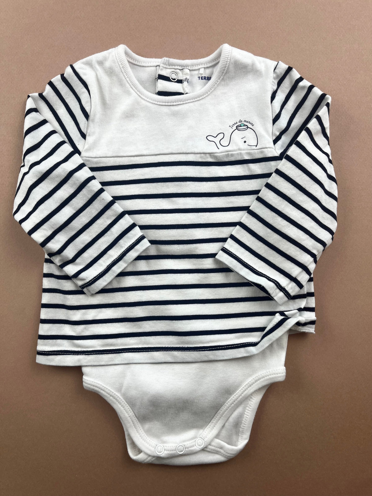 Marinière avec body Terre de Marins 9 mois