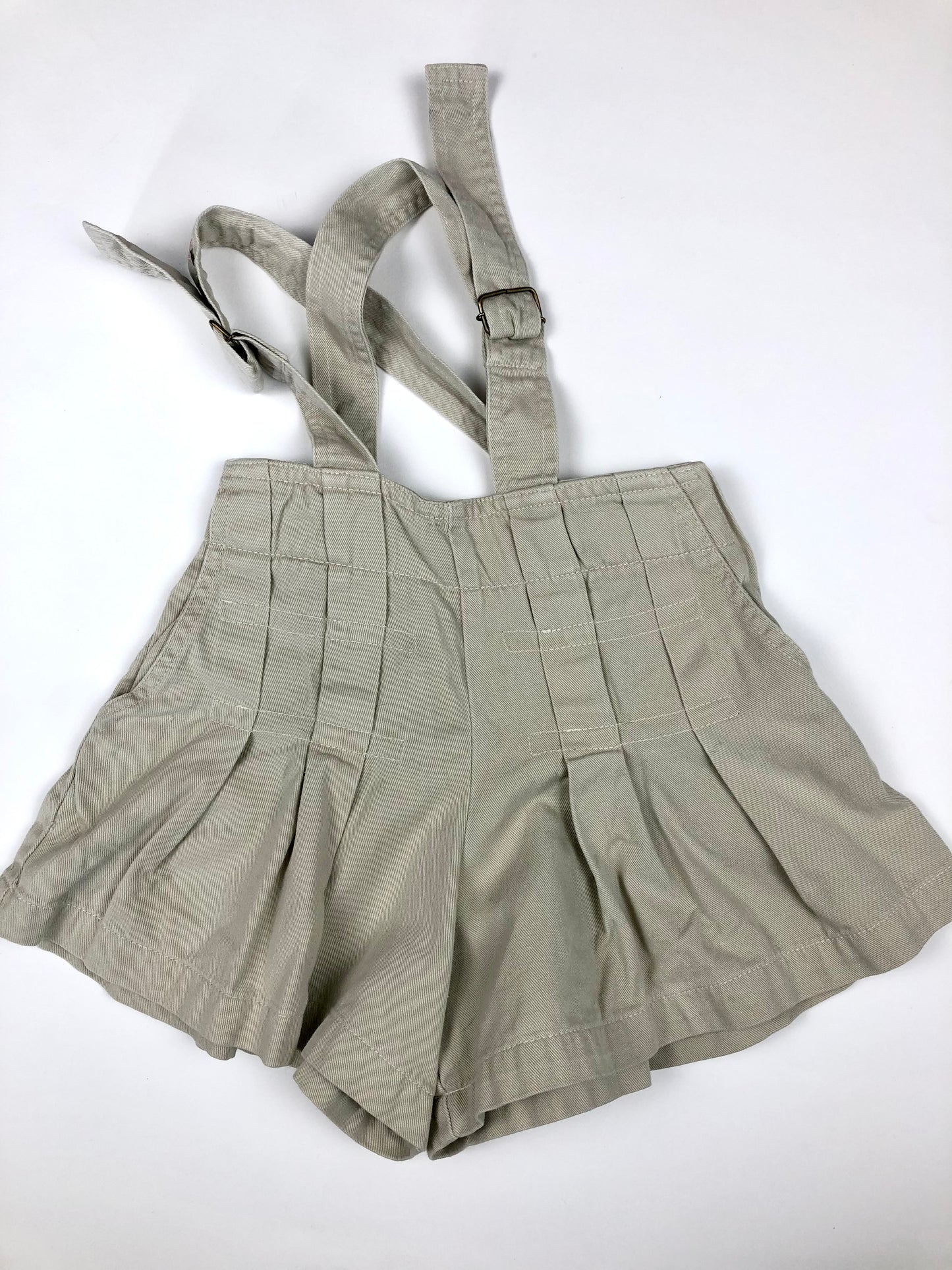 Short à bretelles vintage beige Kid Cool 2 ans