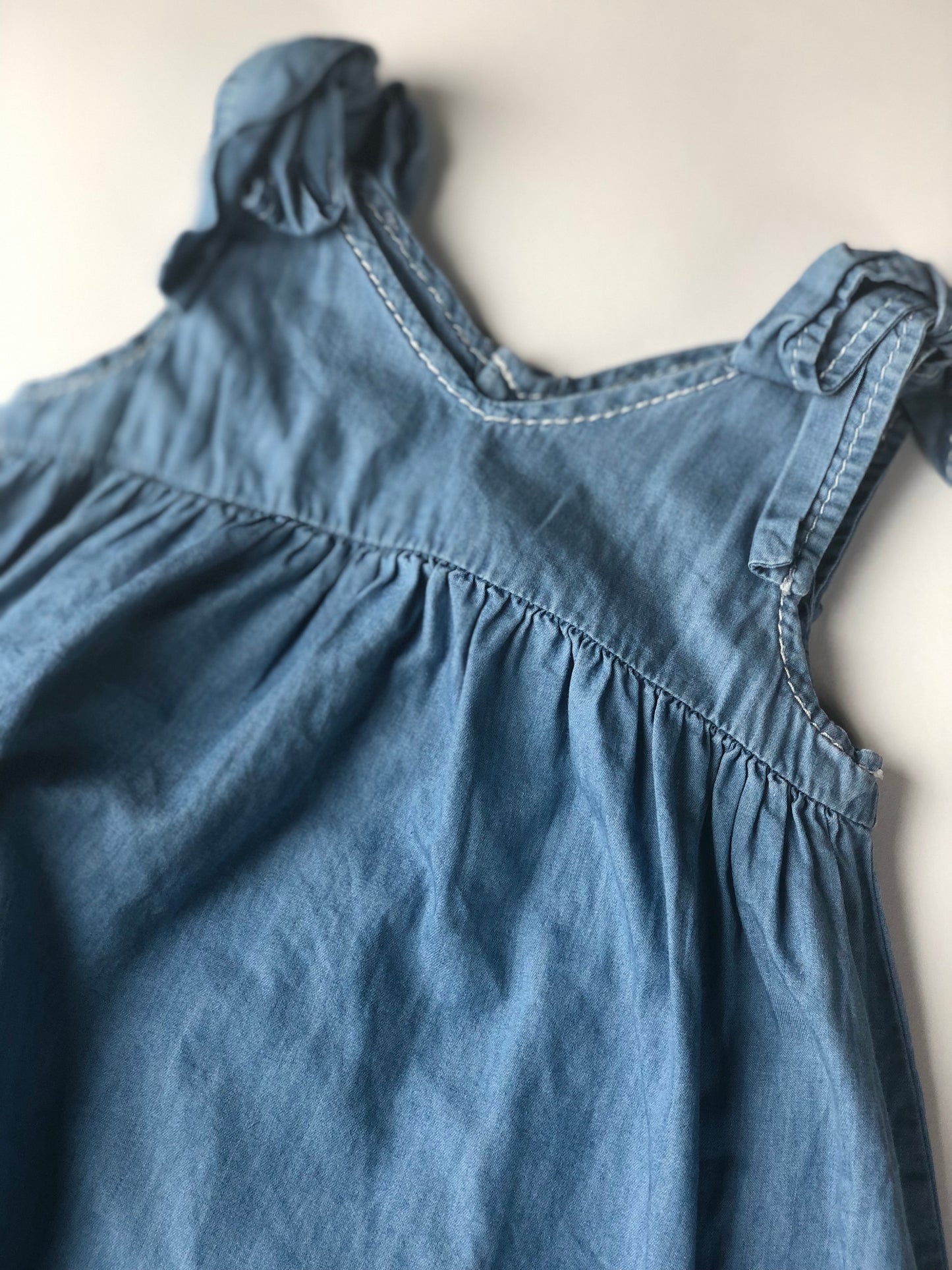 Robe à bretelles bleu Chloé 9 mois