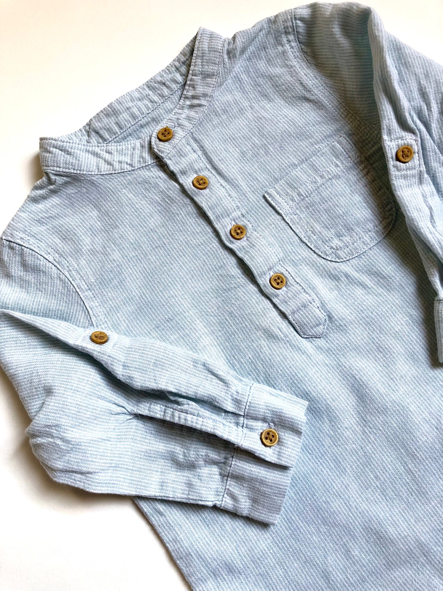 Chemise rayée bleue Kiabi 12 mois