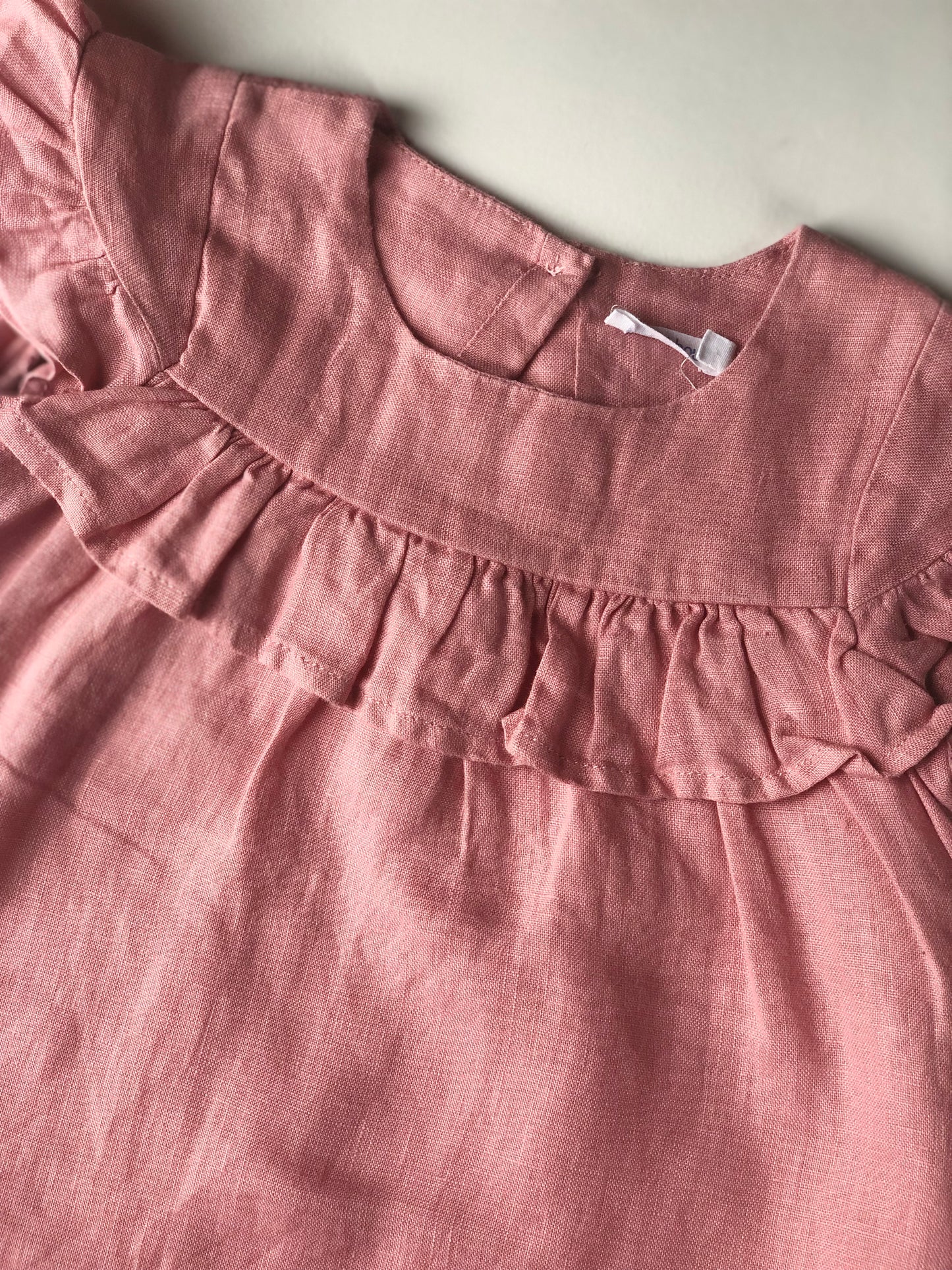 Robe à volants vieux rose Bout’chou 12 mois