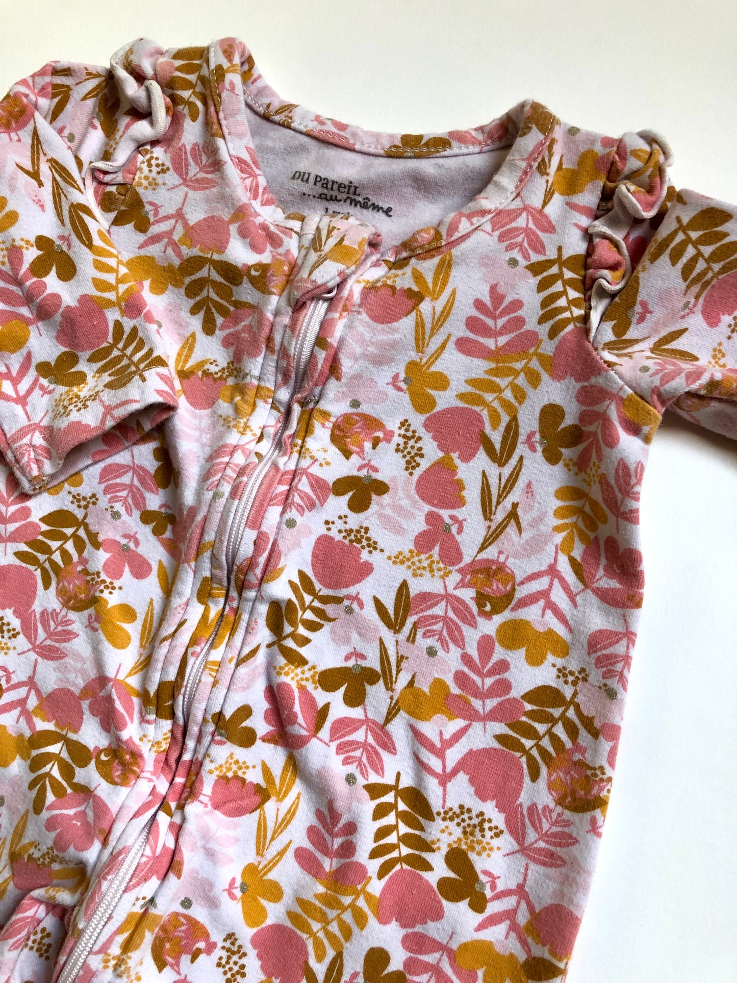 Pyjama une pièce à fleur Du Pareil Au Même 1 mois