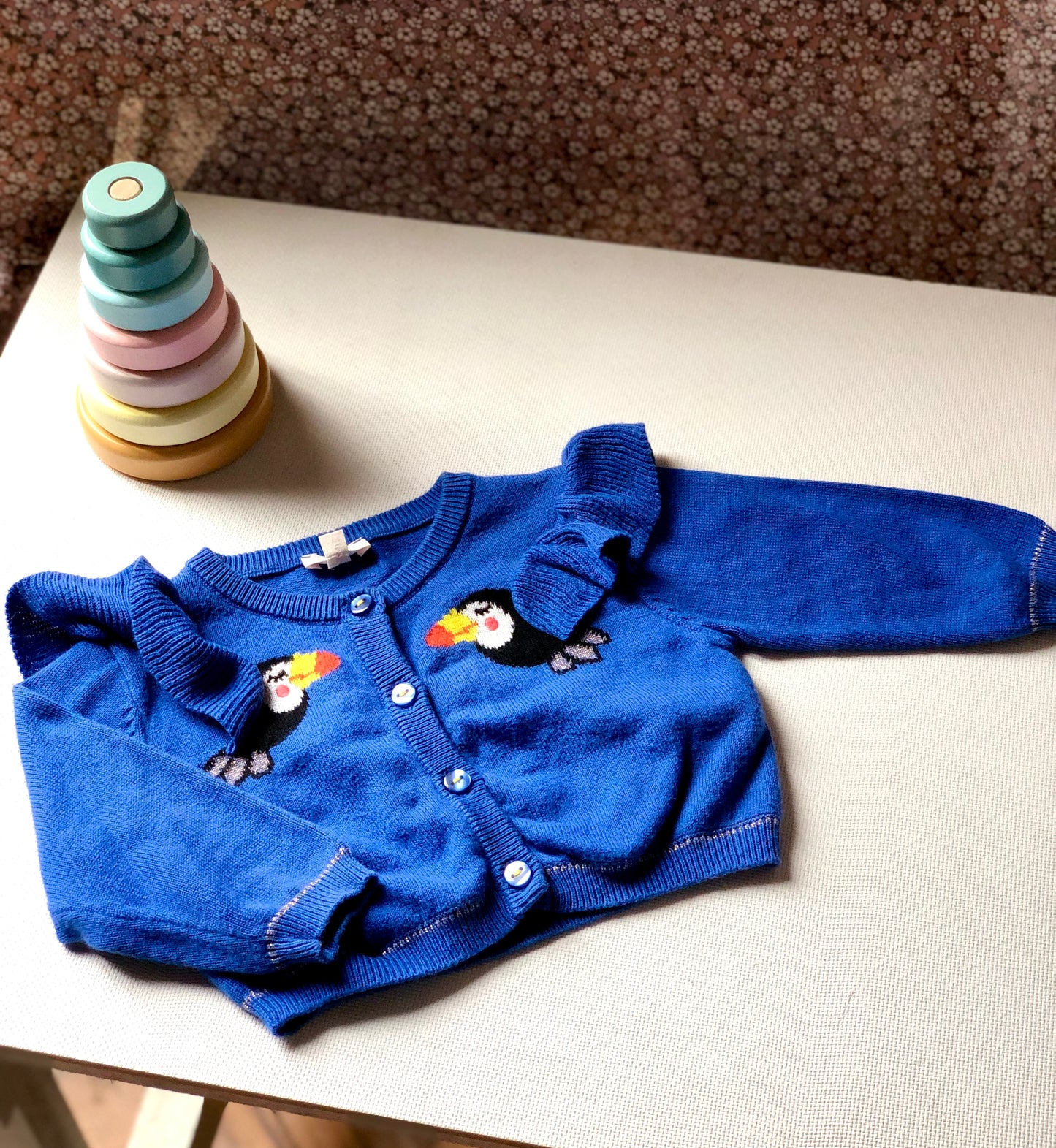 Gilet en mailles bleu Catimini 6 mois