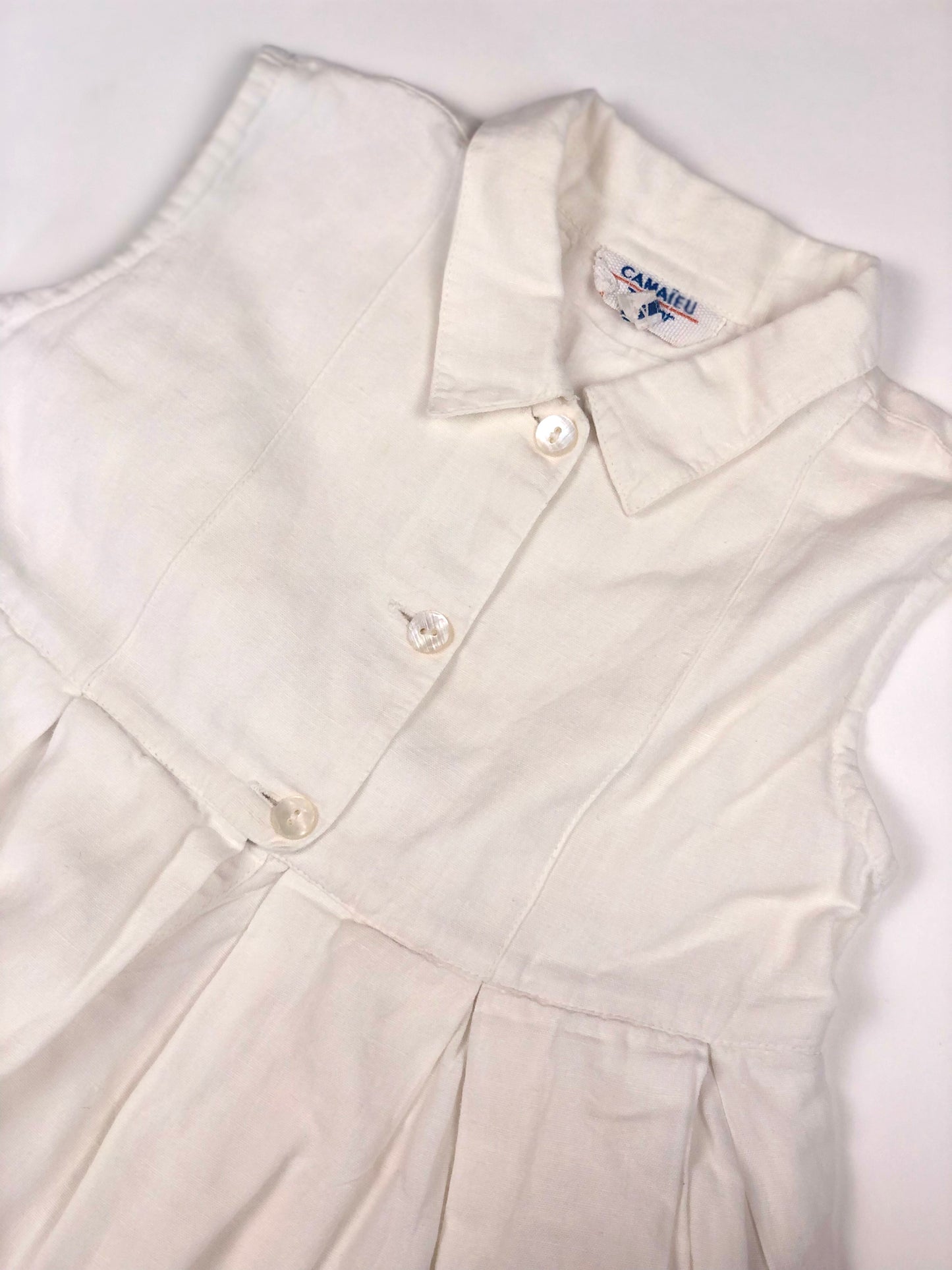 Robe longue blanche vintage Camaïeu 6 ans
