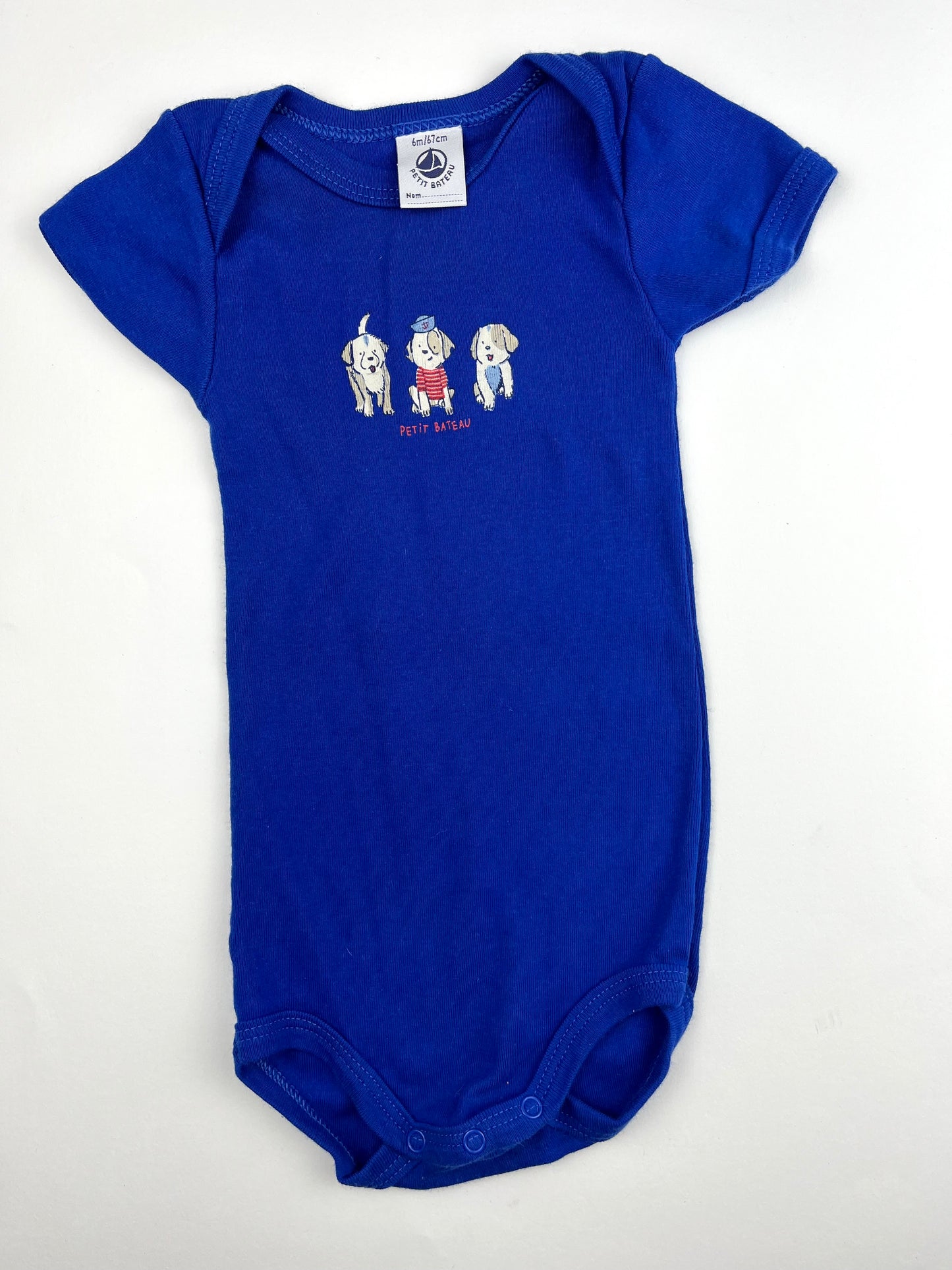 Body bleu Petit Bateau 6 mois
