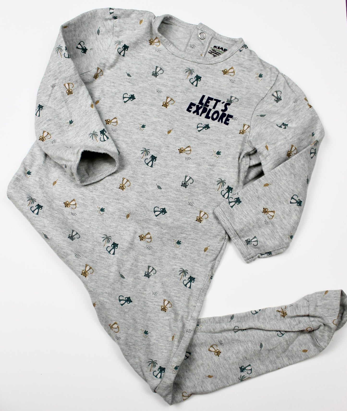 Pyjama gris motifs tigres Kiabi 3 ans